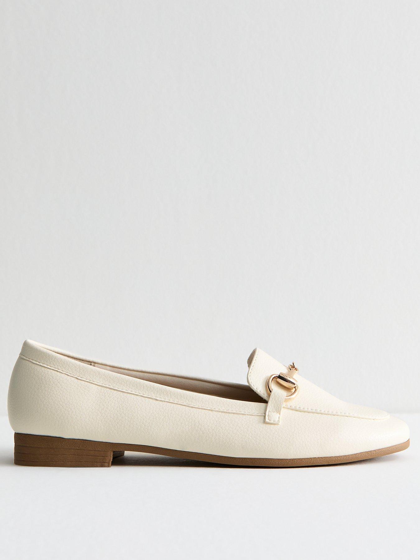 new-look-off-white-faux-leather-horsebit-detail-loafersfront