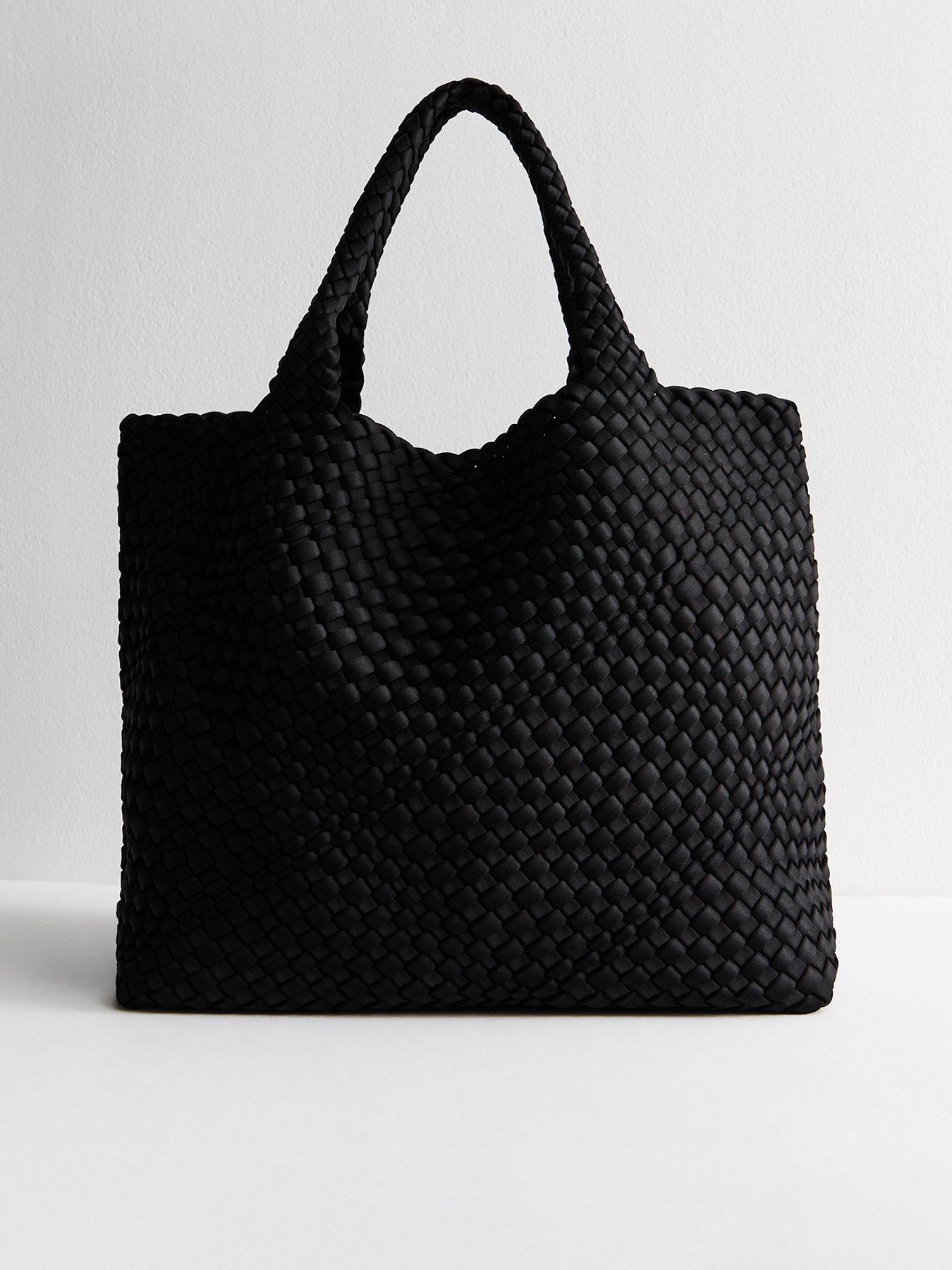 Image 1 of 5 of New Look Woven Tote Bag - Black
