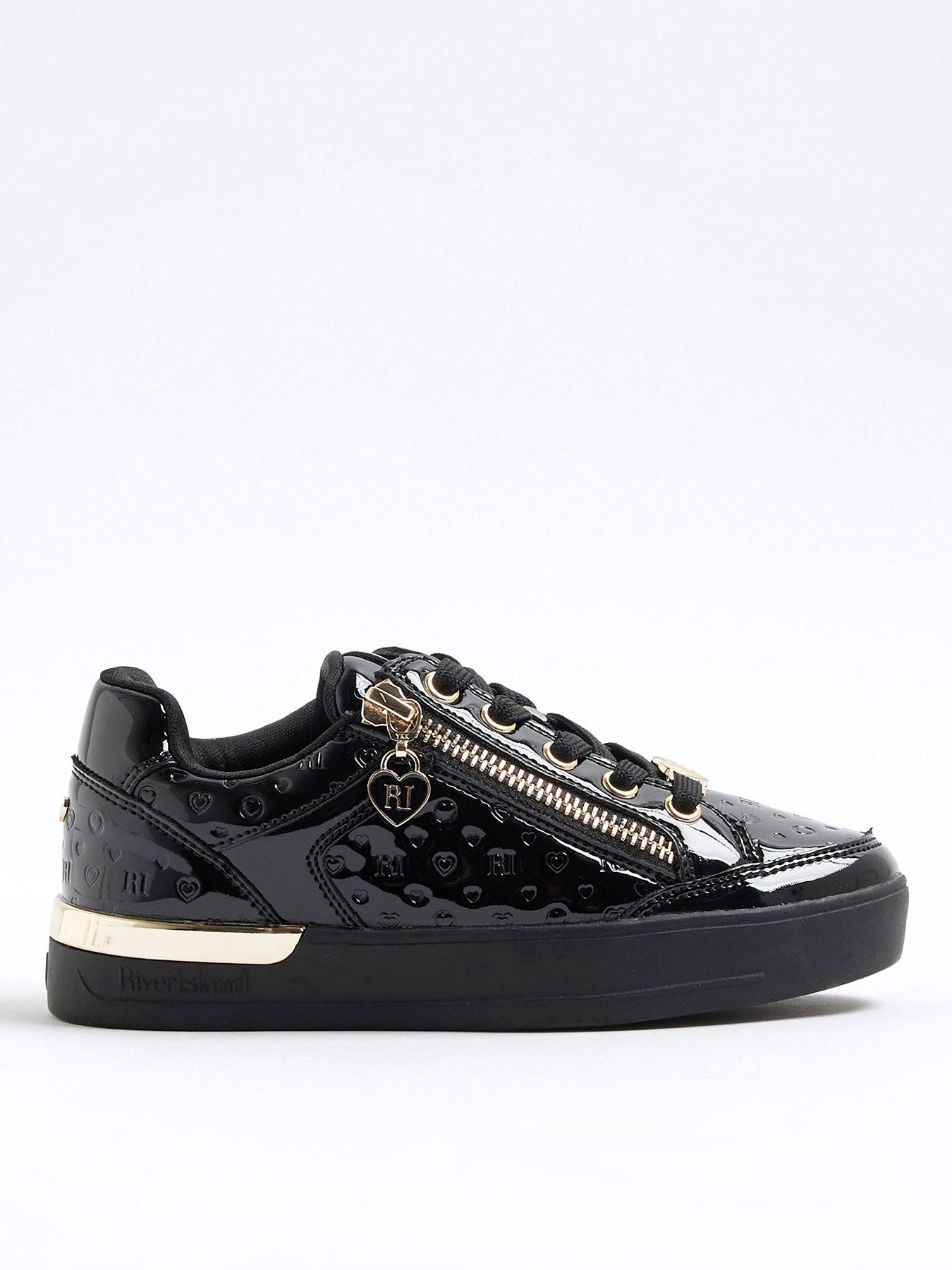 River Island Older Girls Plimsoll Shoes - Black