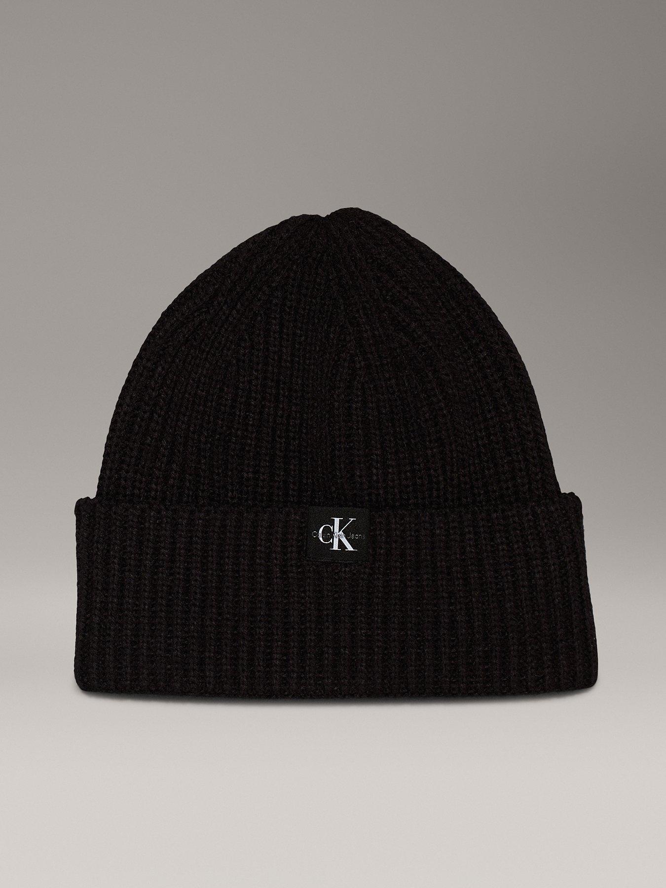 calvin-klein-jeans-kids-monogram-rib-beanie-black