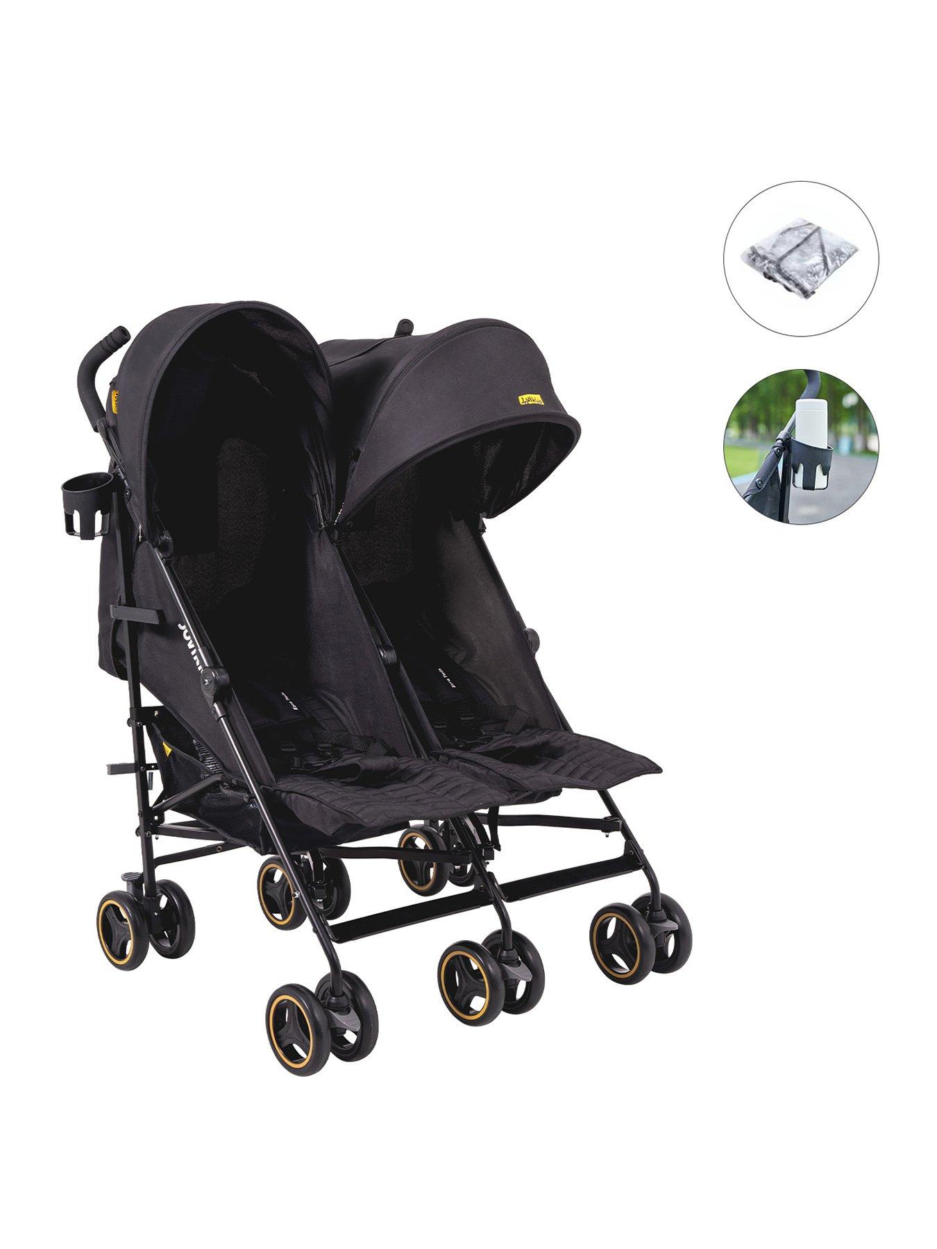 Jovikids Ezra Twin Stroller - Shadow Black