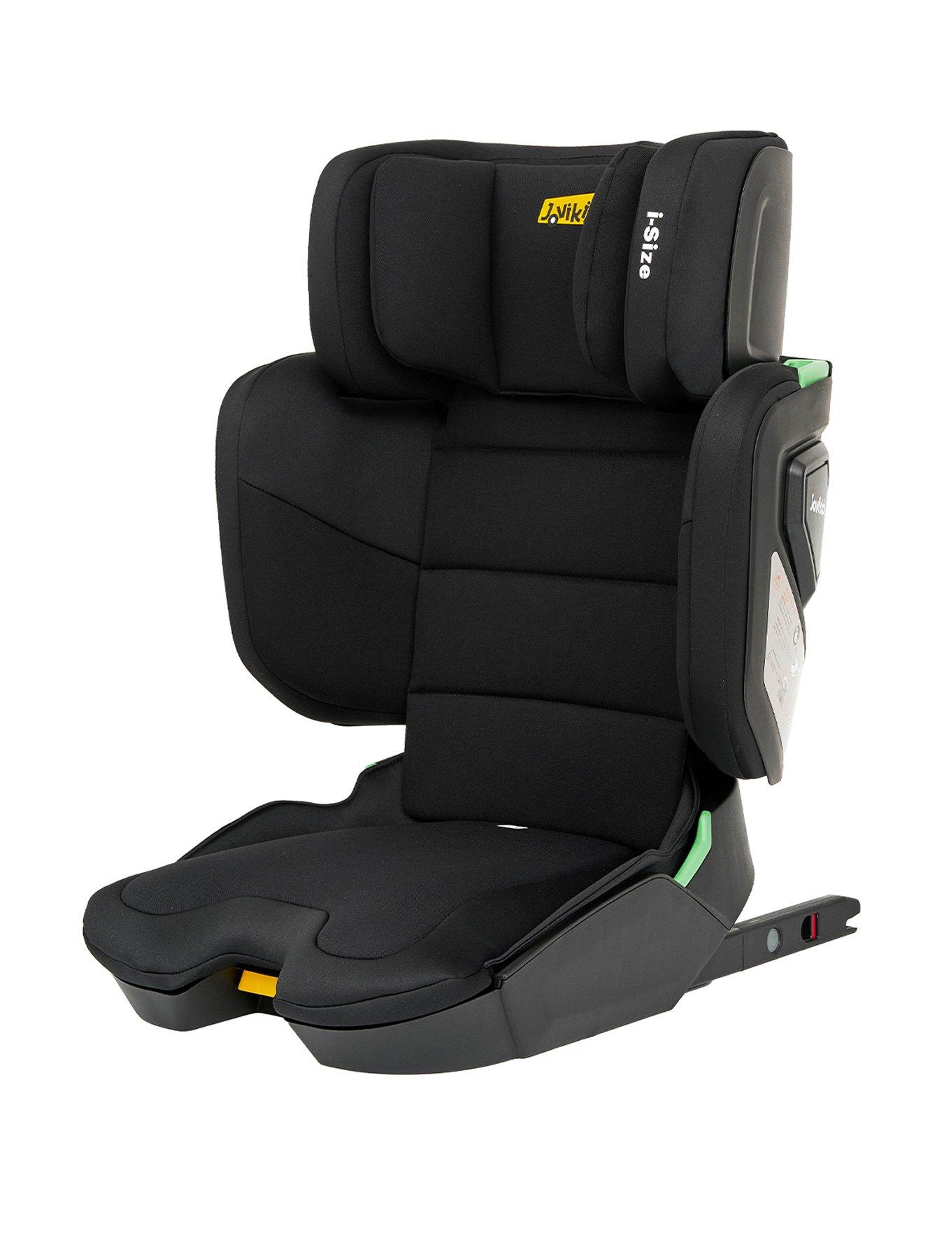 Image 1 of 8 of Jovikids Compact Folding Booster Car Seat - Black