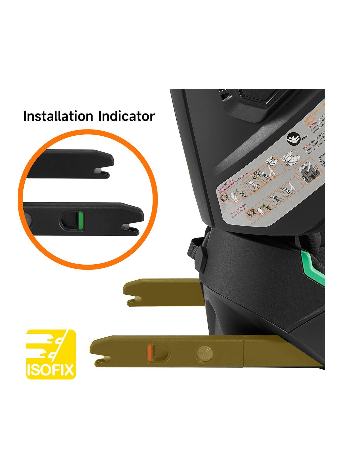 Image 3 of 8 of Jovikids Compact Folding Booster Car Seat - Black