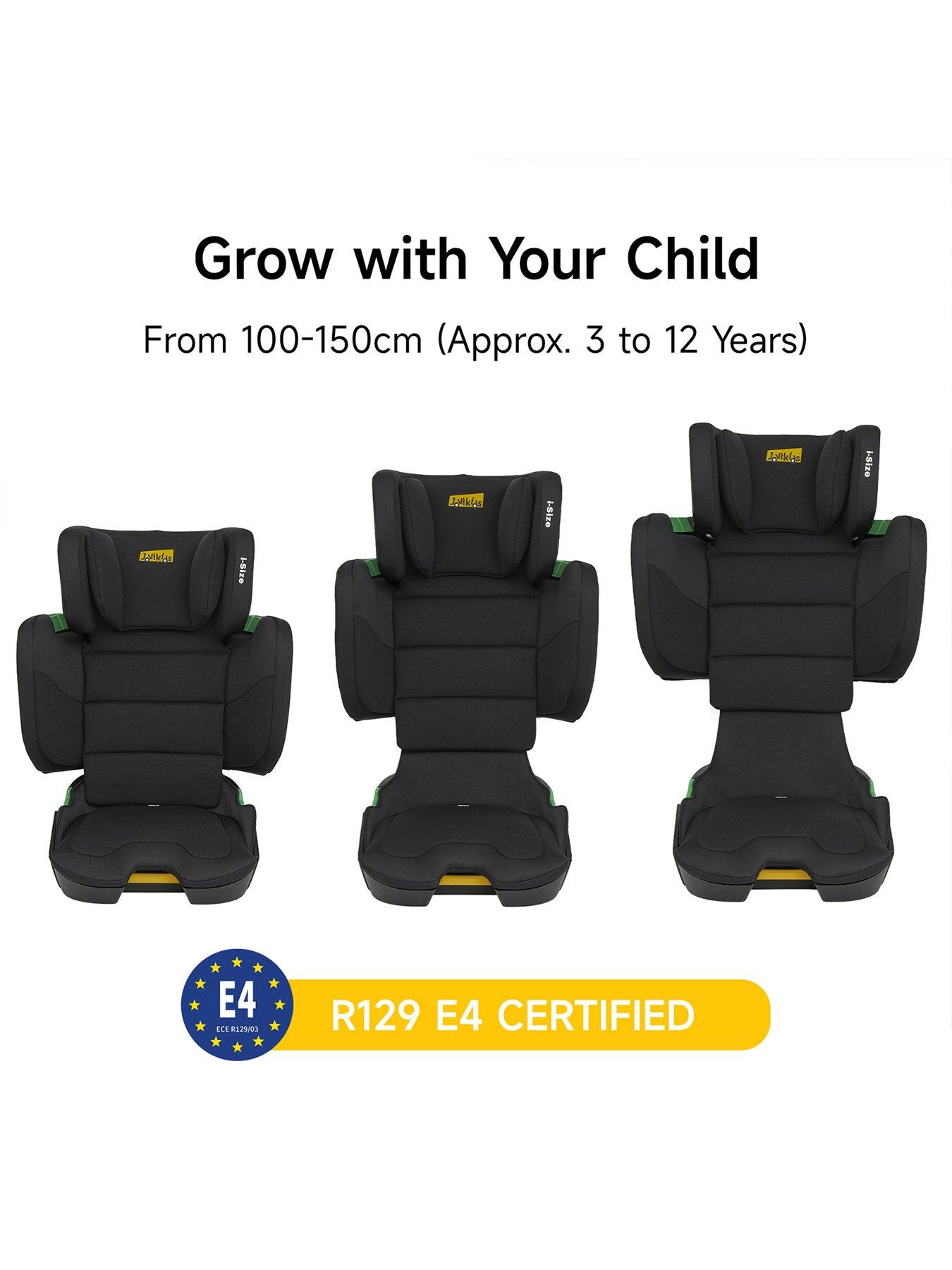 Image 4 of 8 of Jovikids Compact Folding Booster Car Seat - Black
