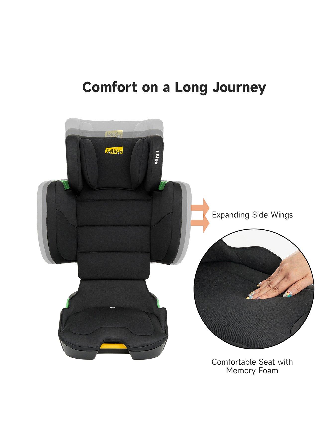 Image 7 of 8 of Jovikids Compact Folding Booster Car Seat - Black