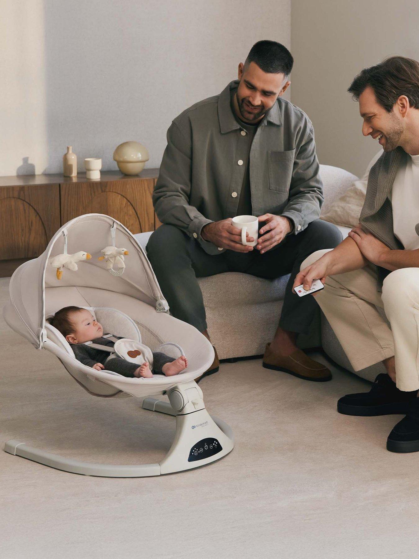 Image 1 of 7 of Kinderkraft Tulsy 2 in 1 Electric Rocker/Bouncer - Grey