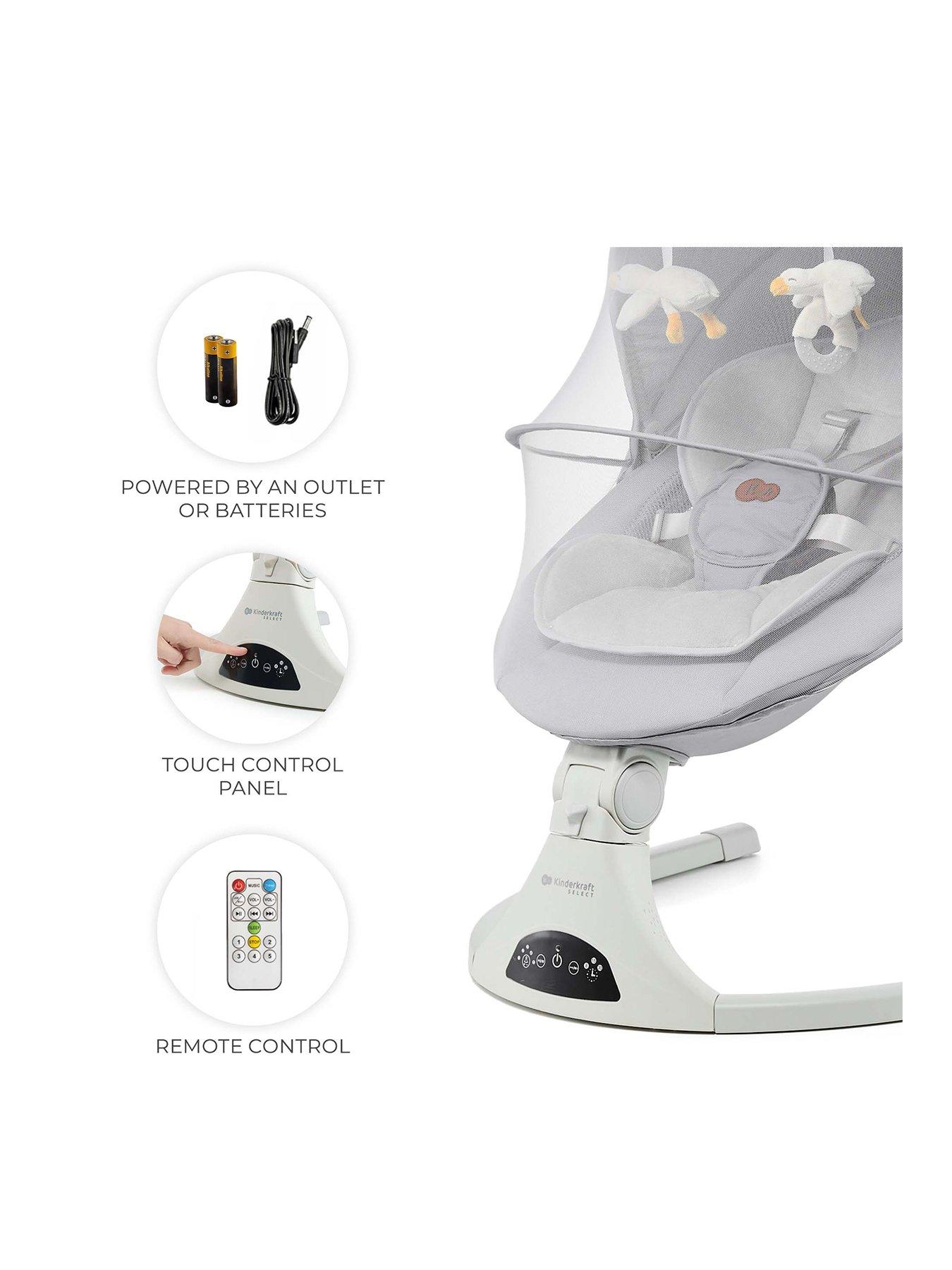 Image 3 of 7 of Kinderkraft Tulsy 2 in 1 Electric Rocker/Bouncer - Grey