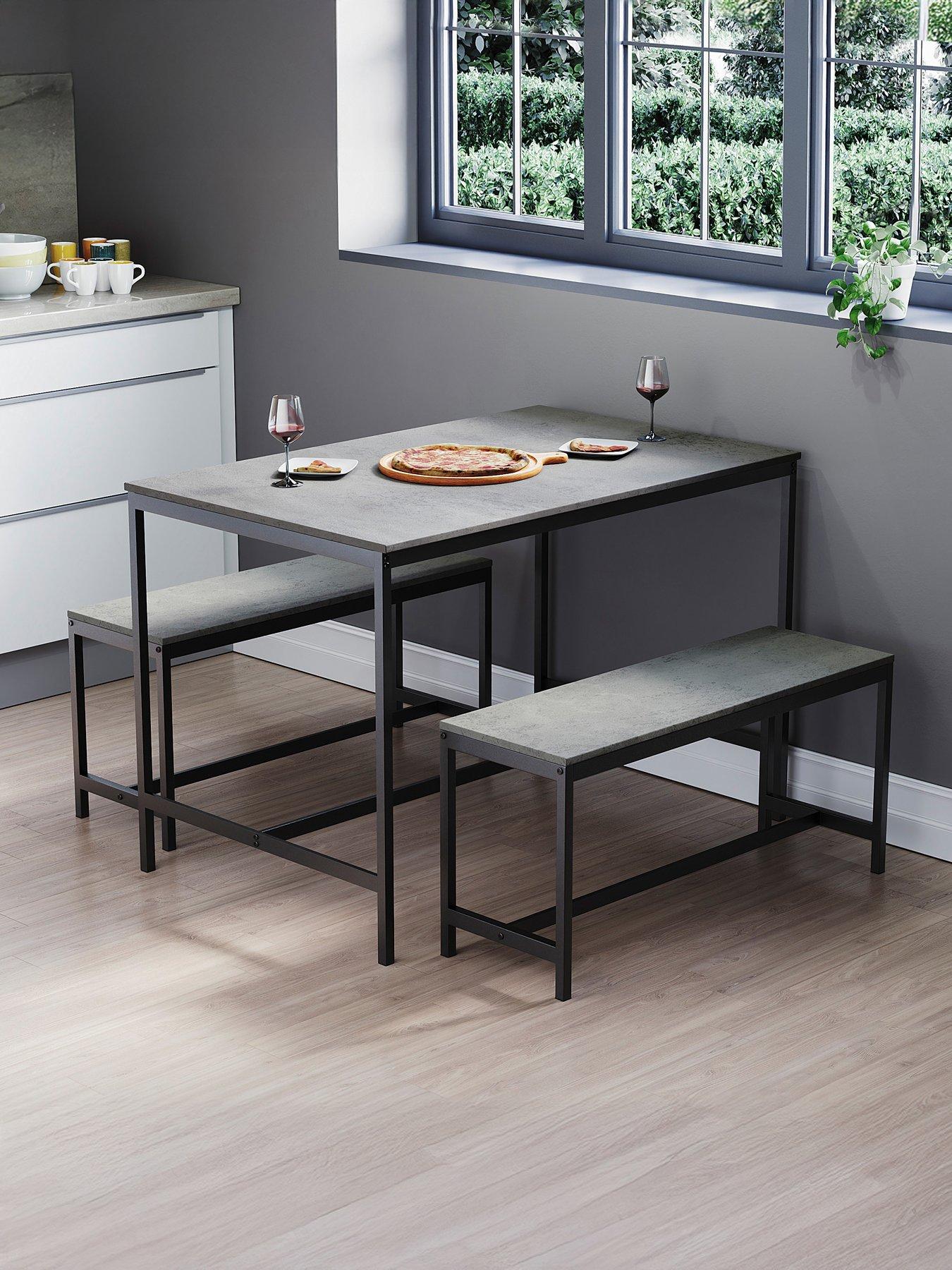 Image 1 of 6 of Vida Designs Roslyn 4 Seater Dining Table With Bench Set