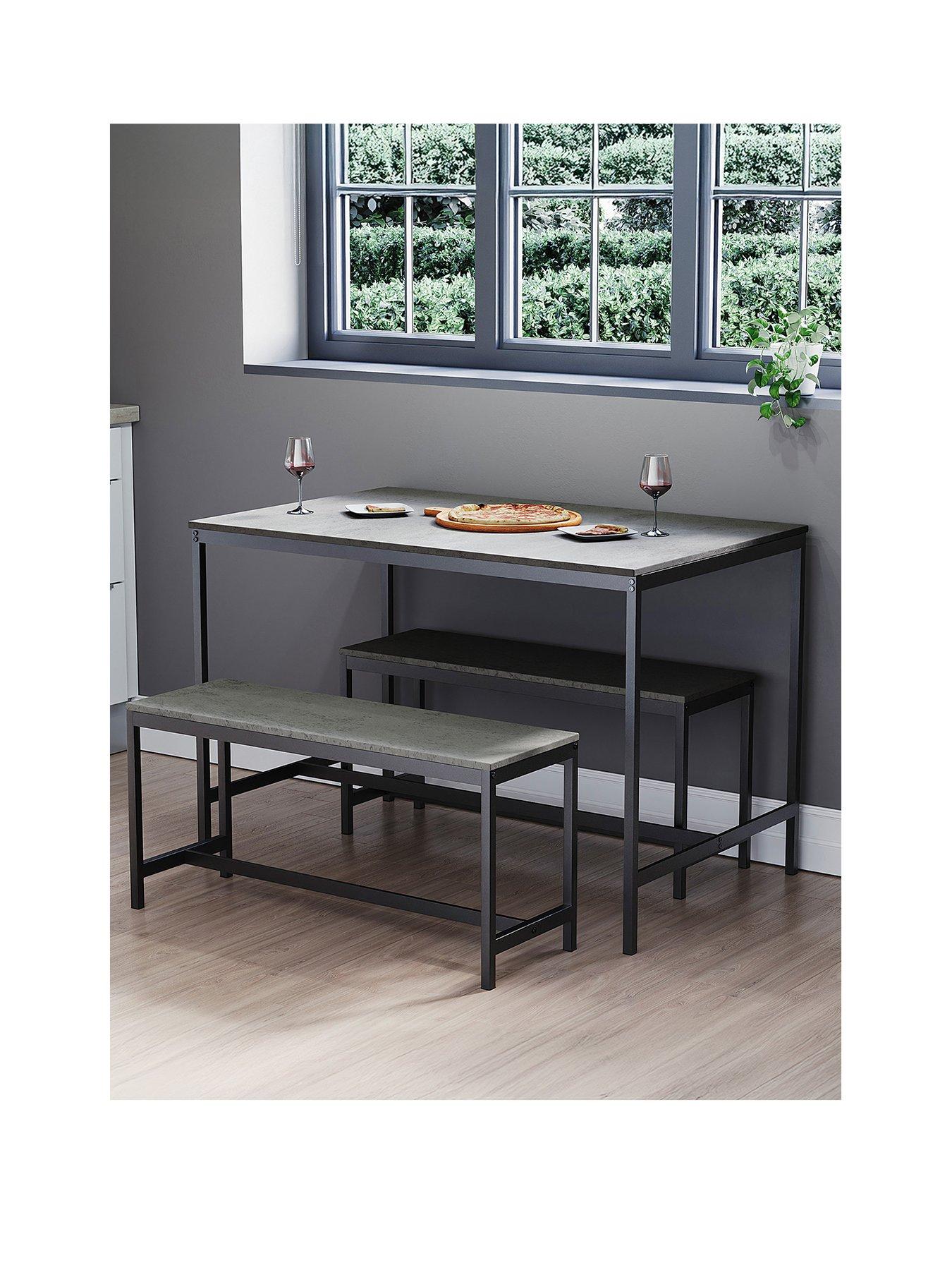 Image 2 of 6 of Vida Designs Roslyn 4 Seater Dining Table With Bench Set