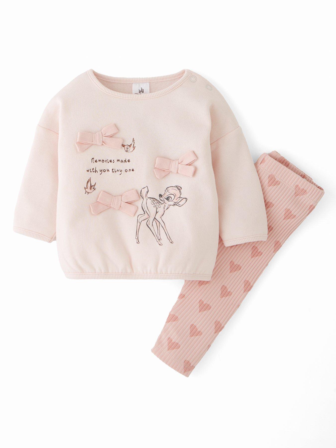 Bambi Disney Bambi Rib Legging Sweat Set - Pink