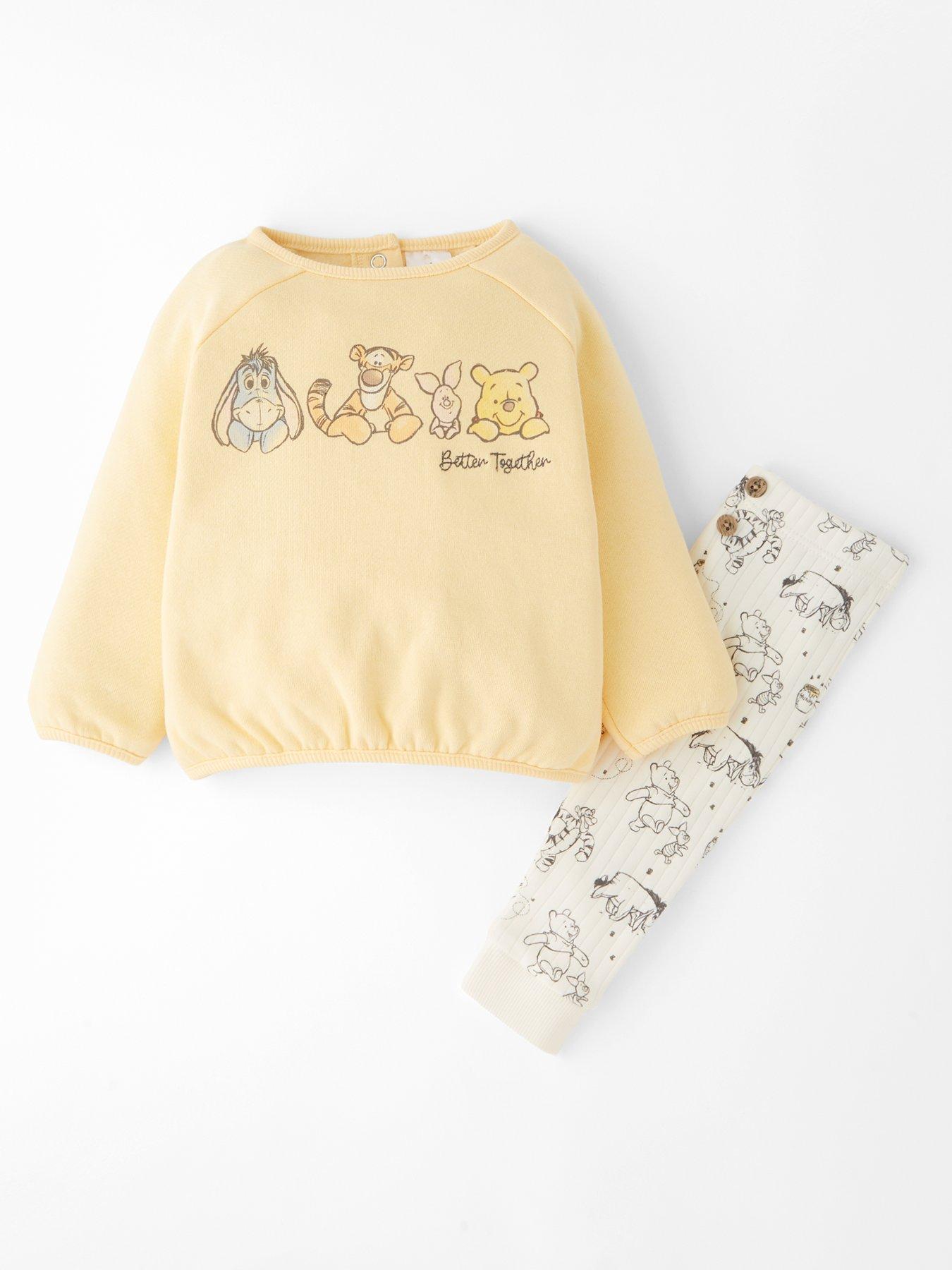 Winnie The Pooh Disney Winnie The Pooh Rib Legging Sweat Set - Cream