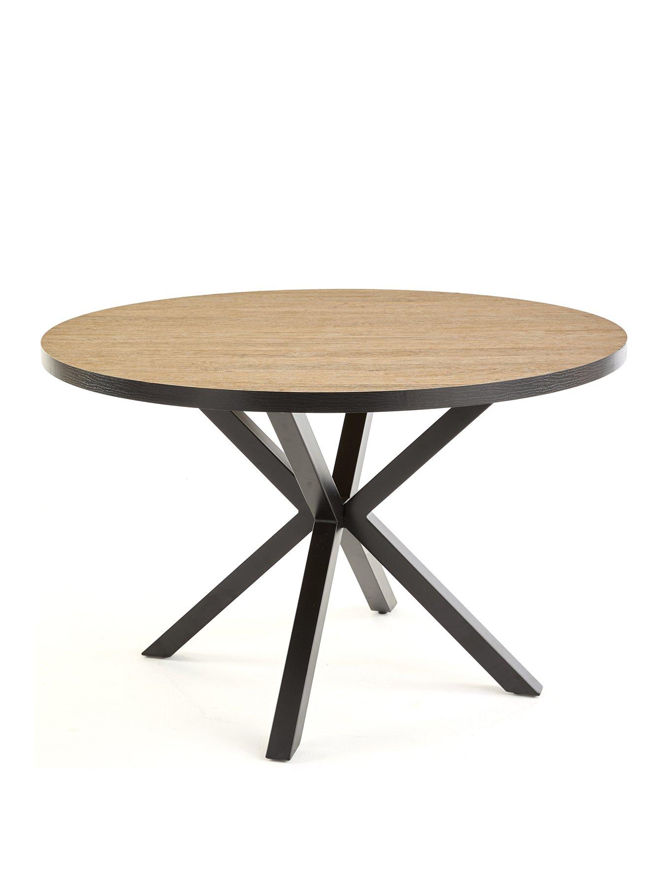Image 3 of 7 of The Very Collection Oslo 120cm Round Dining Table &amp; 4 Marlow Chairs - FSC&reg; Certified