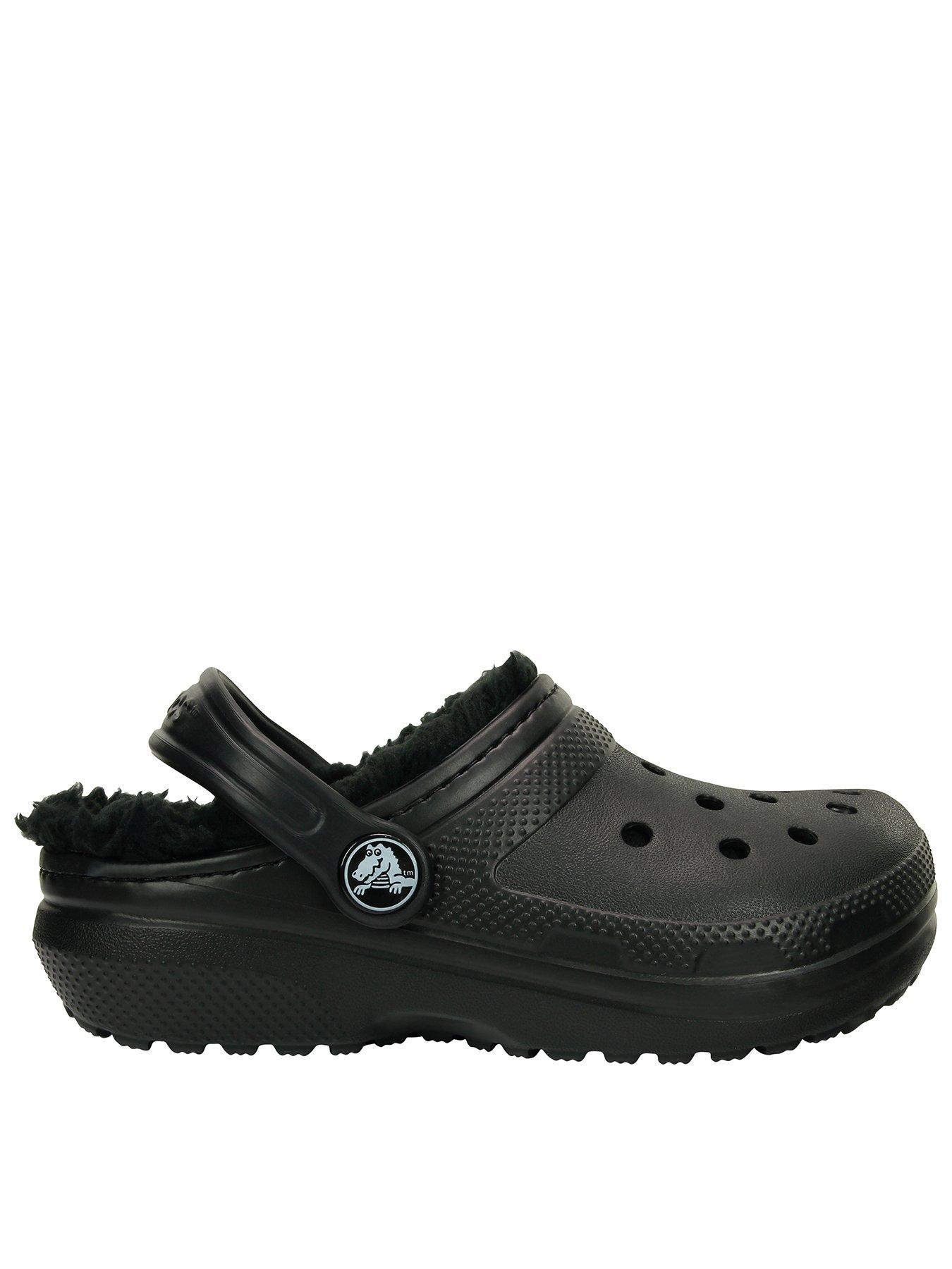 crocs-junioryouth-classic-lined-clogs-blackfront