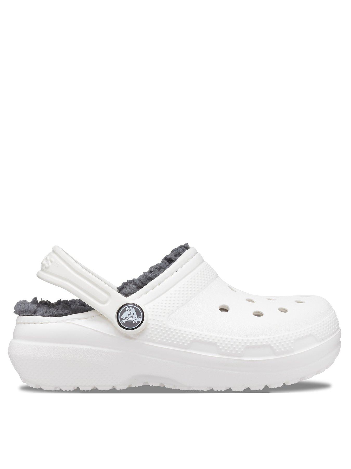 Crocs Junior/Youth Classic Lined Clogs - White