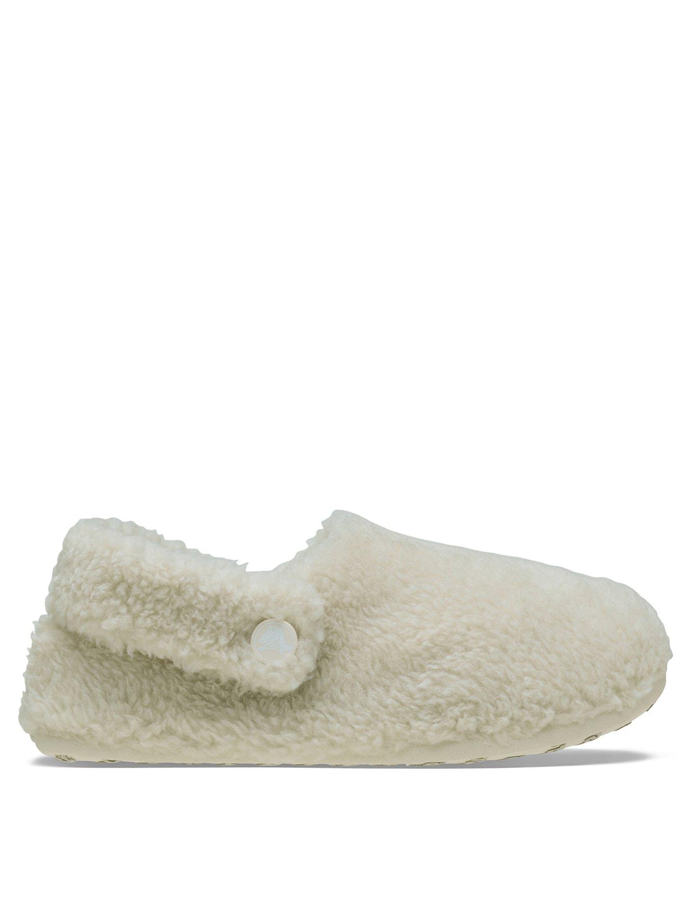 crocs-junioryouth-classic-cozzzy-slippers-beigefront