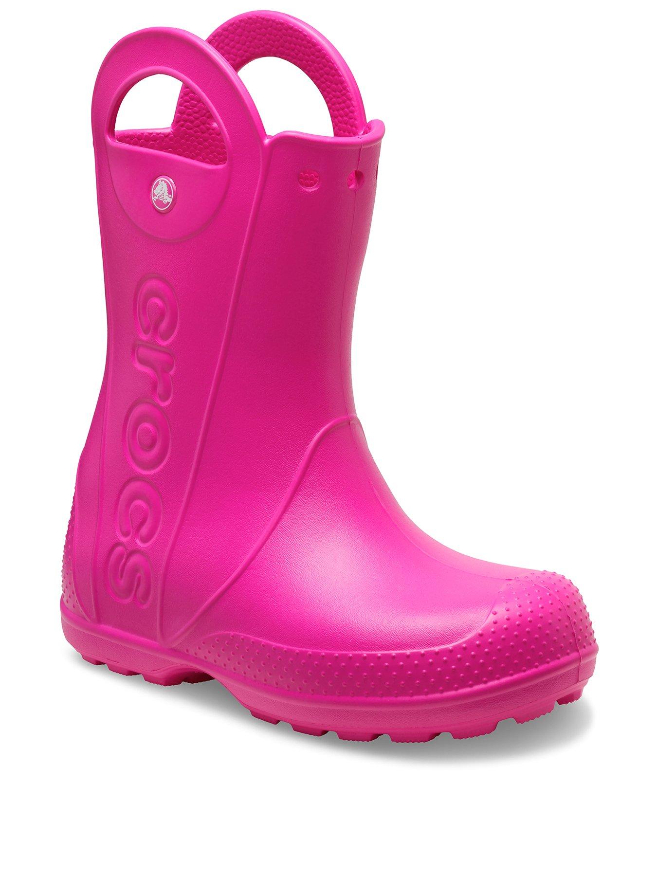 Image 2 of 5 of Crocs Toddler Handle It Rain Boot - Pink Crush