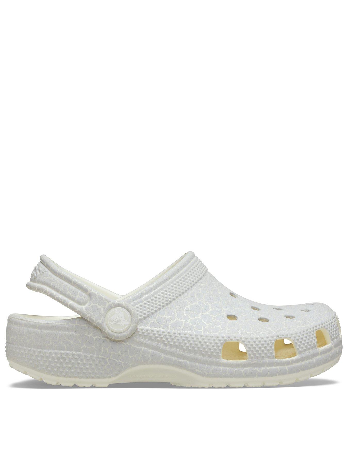 crocs-infant-junior-classic-glow-crackle-clogs-white