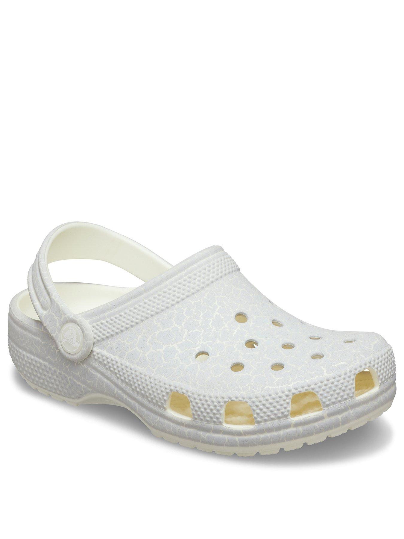 crocs-infant-junior-classic-glow-crackle-clogs-whitestillFront