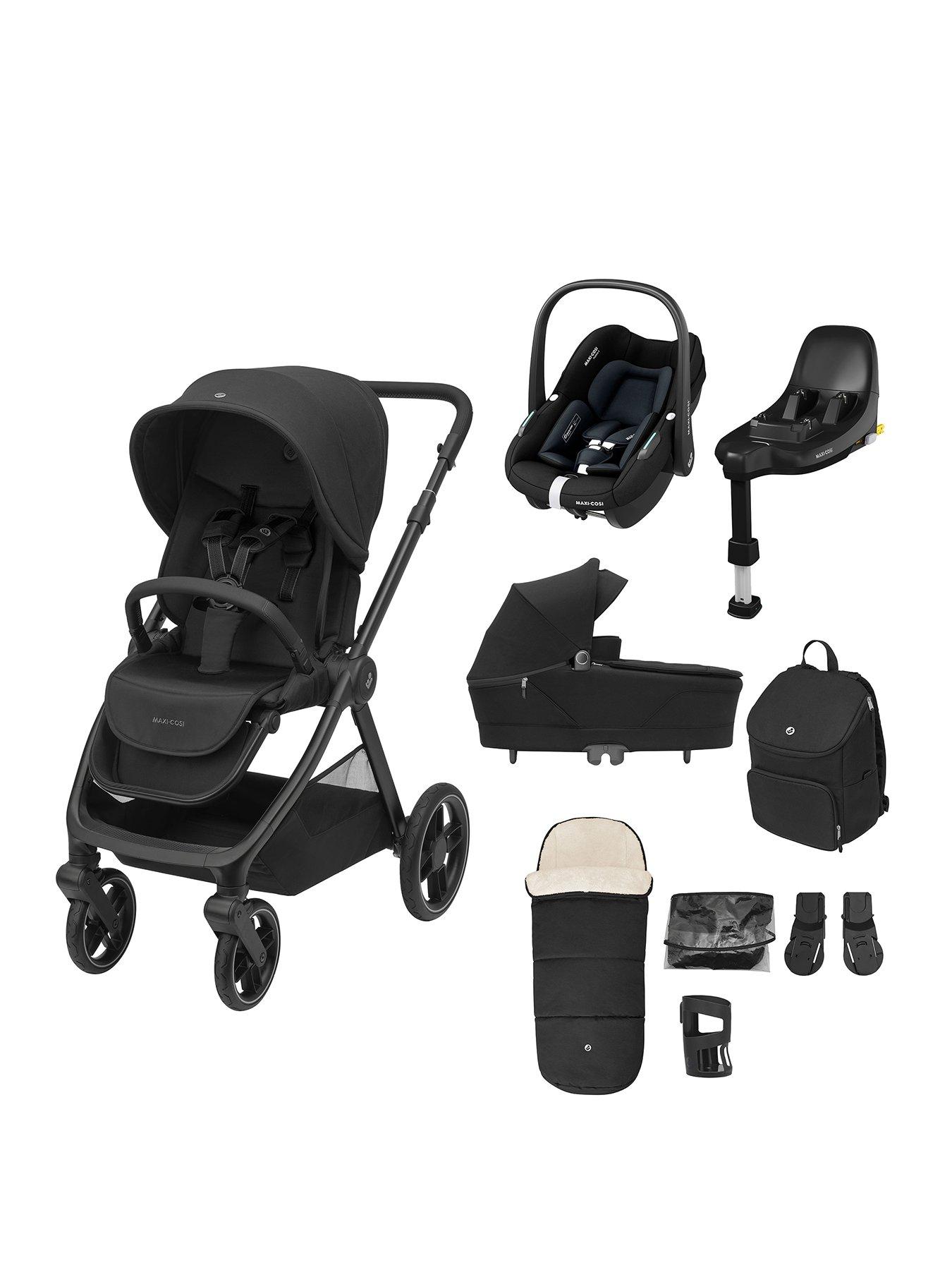 Image of Maxi-Cosi Oxford + 9 Piece Select Pushchair Travel System - Twillic Black