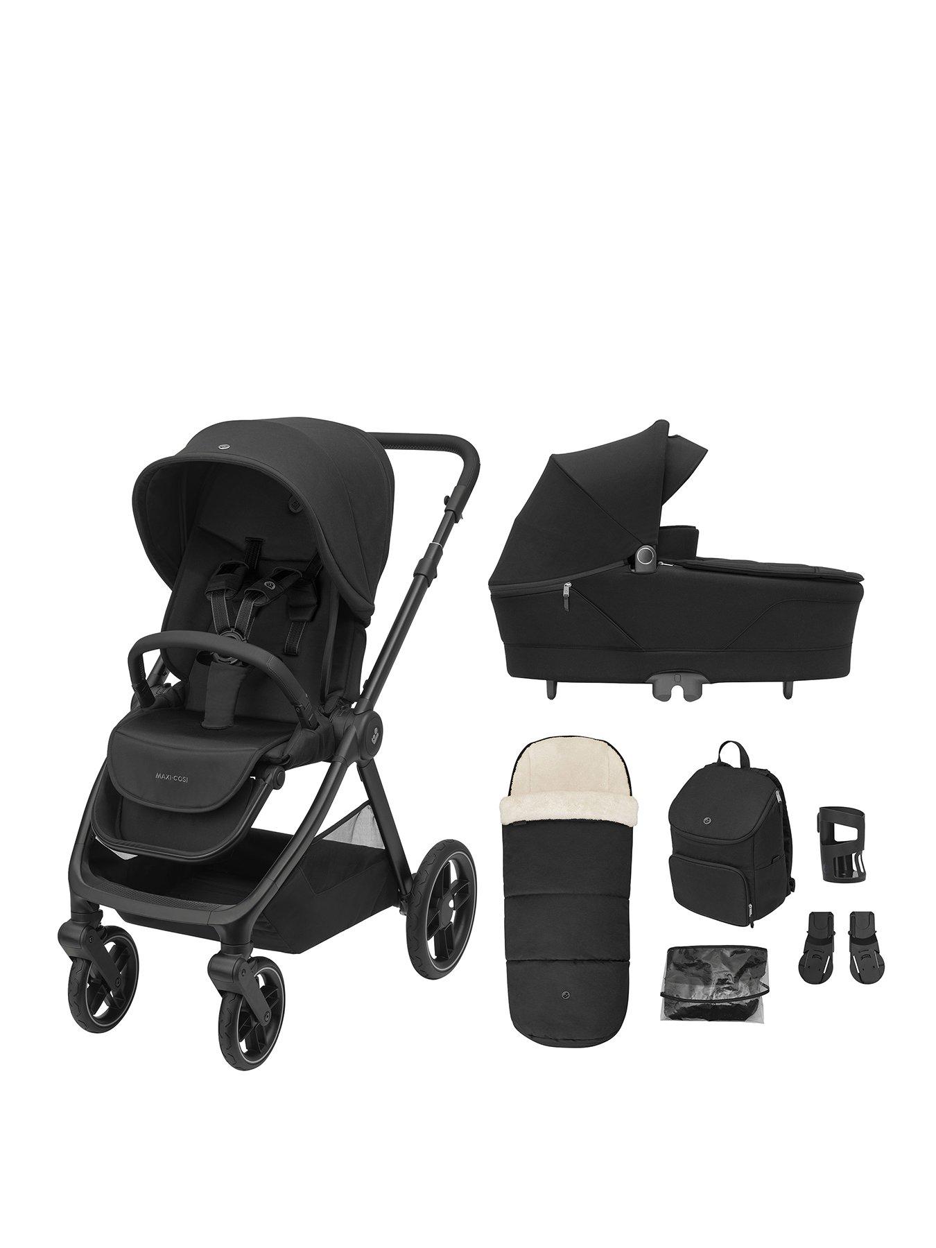 Image of Maxi-Cosi Oxford + Essential Pushchair Bundle - Twillic Black