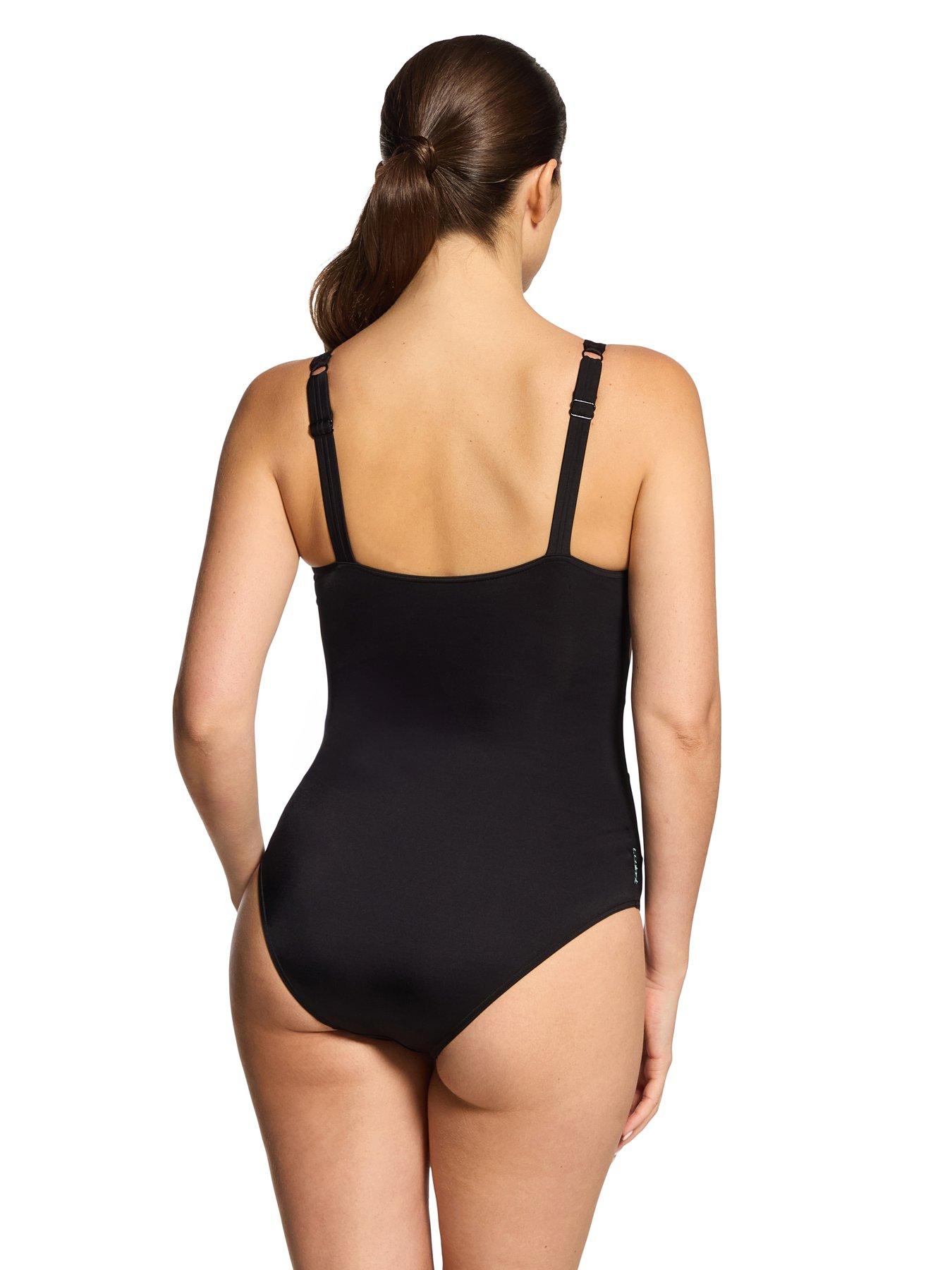 zoggs-womens-safari-wrap-panel-classicback-swimsuit-blackstillFront