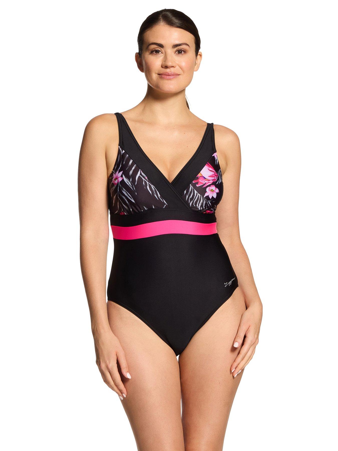 zoggs-womens-safari-square-back-swimsuit-black