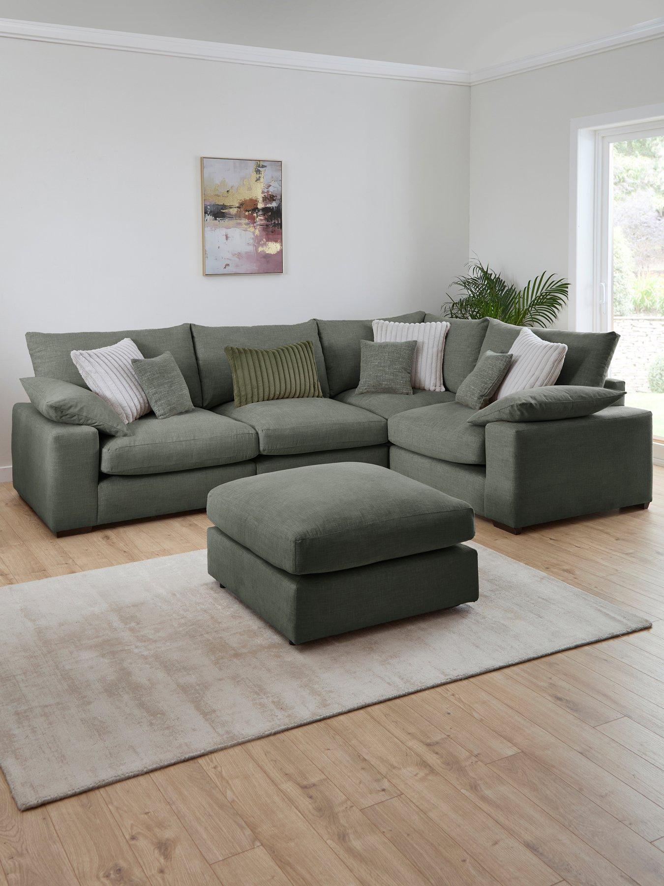 Very Home Aston Reversible Double Arm Modular Corner Group Sofa with Footstool - Made to Order in the UK