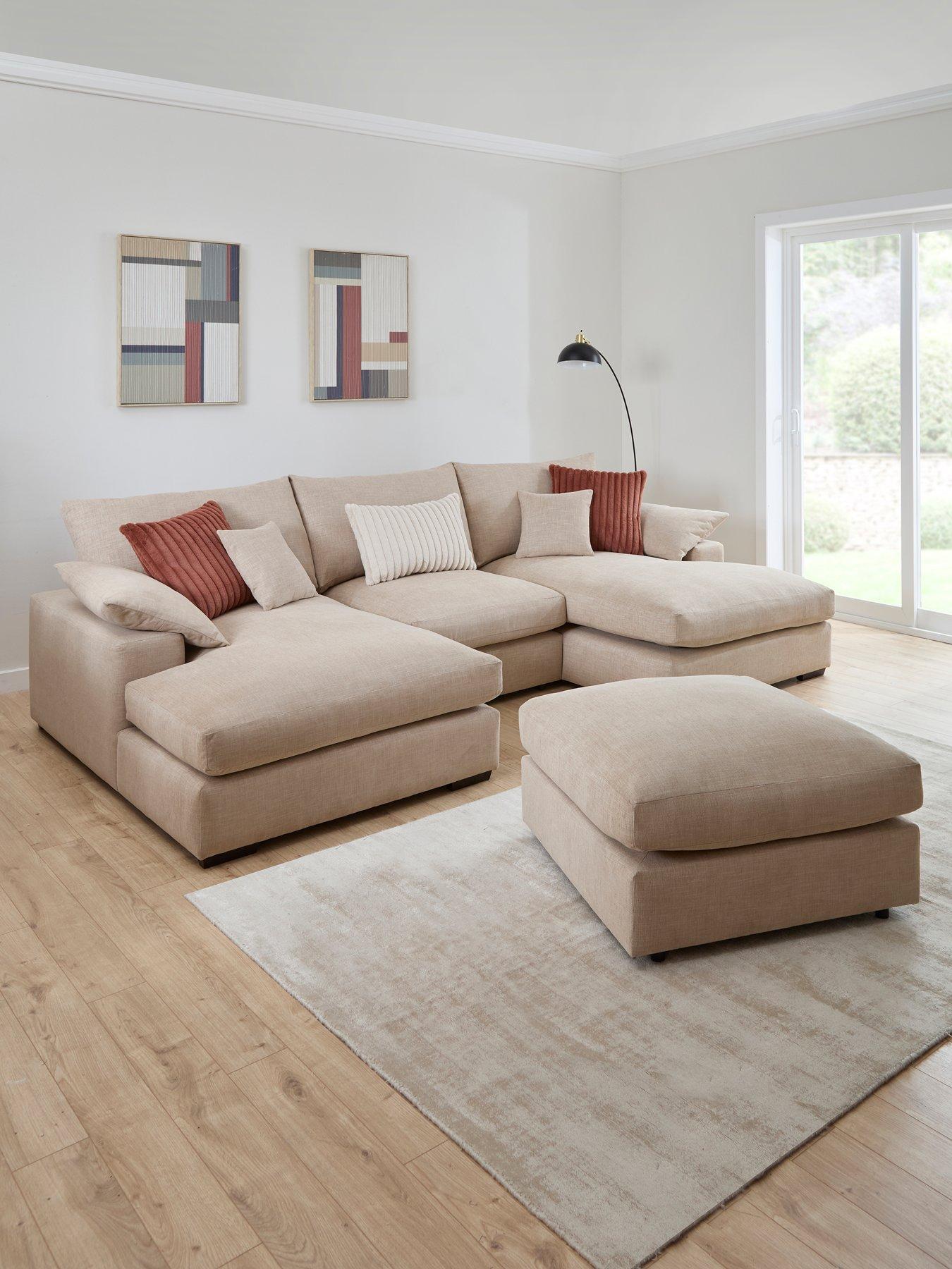 Very Home Aston U-shape Mod Sofa With Footstool - Made to Order in the UK