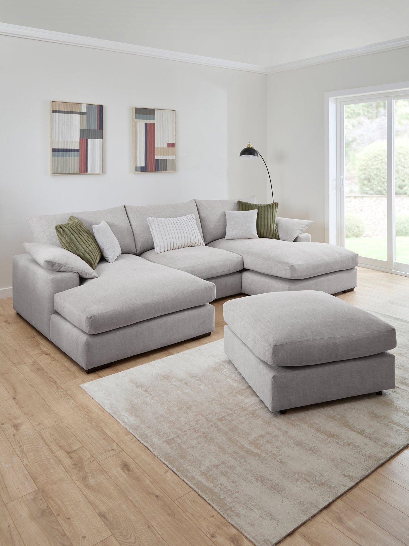 The Very Collection Aston U-shape Mod Sofa With Footstool - Made to Order in the UK