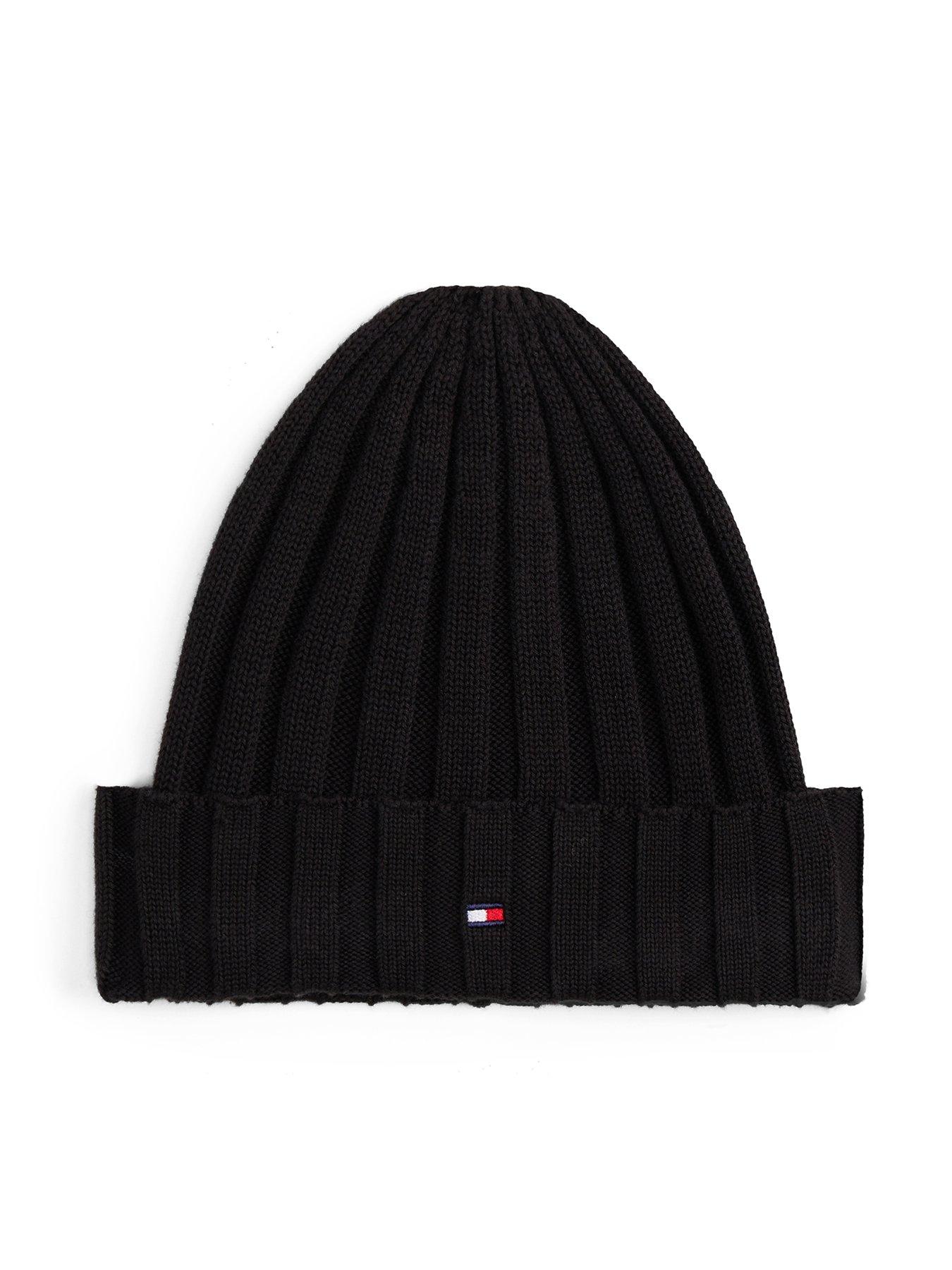 Tommy Hilfiger Kids Small Flag Beanie - Black