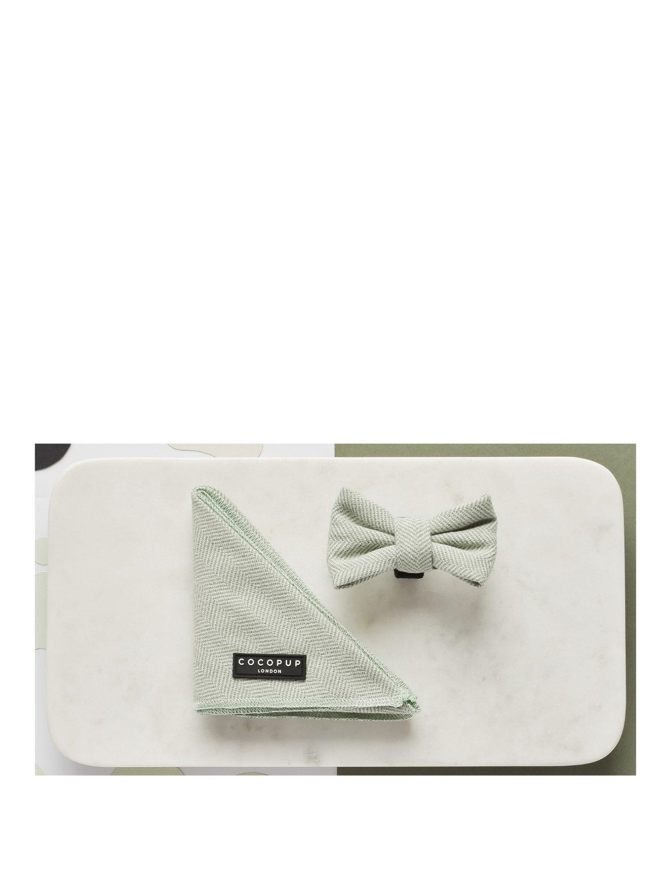cocopup-2-pack-sage-tweed-bandana-and-bow-tie