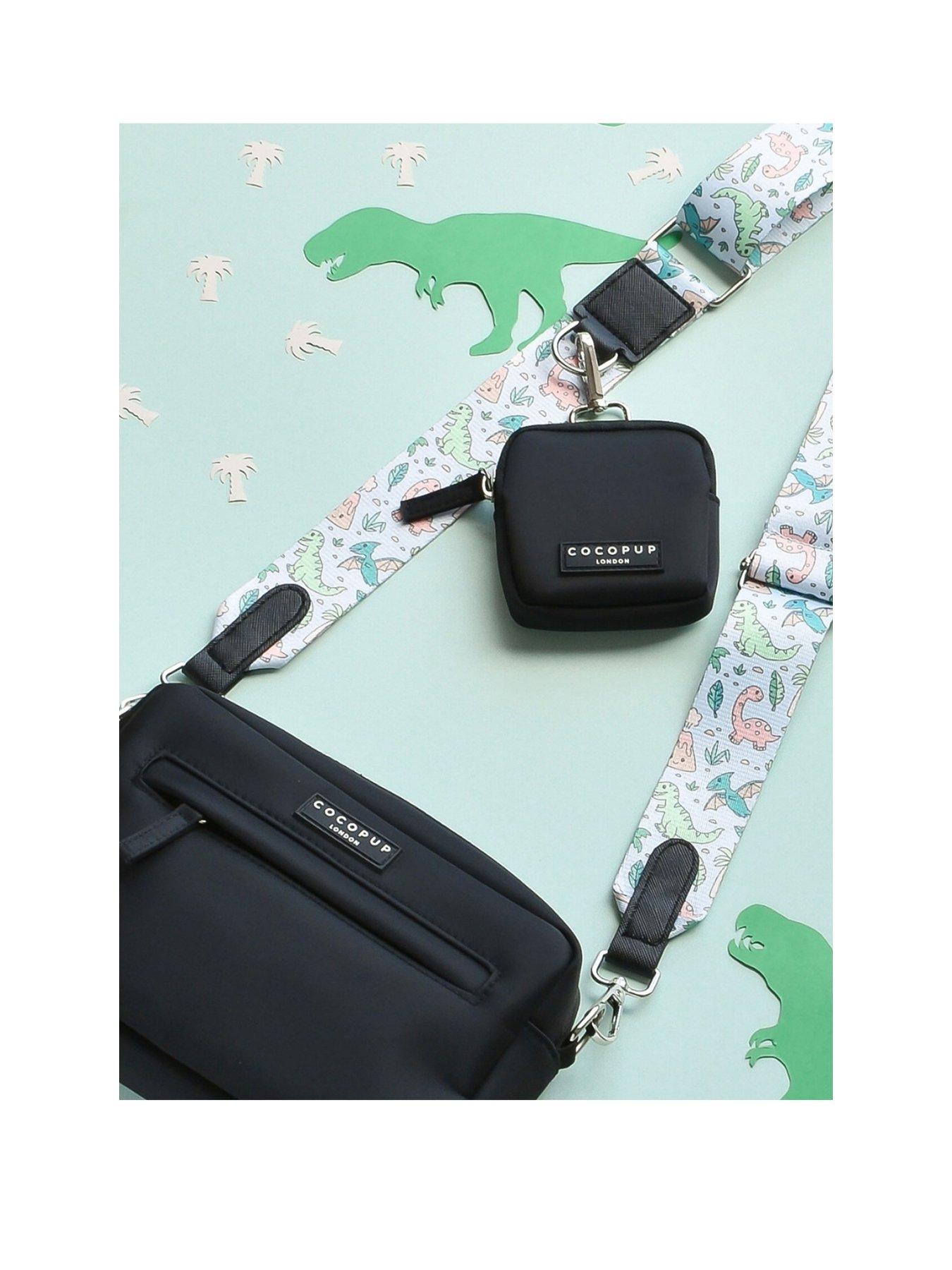 Image of Cocopup Black Dog Walking Bag Bundle - Dinopaws - Bag, Treat Pouch and Strap