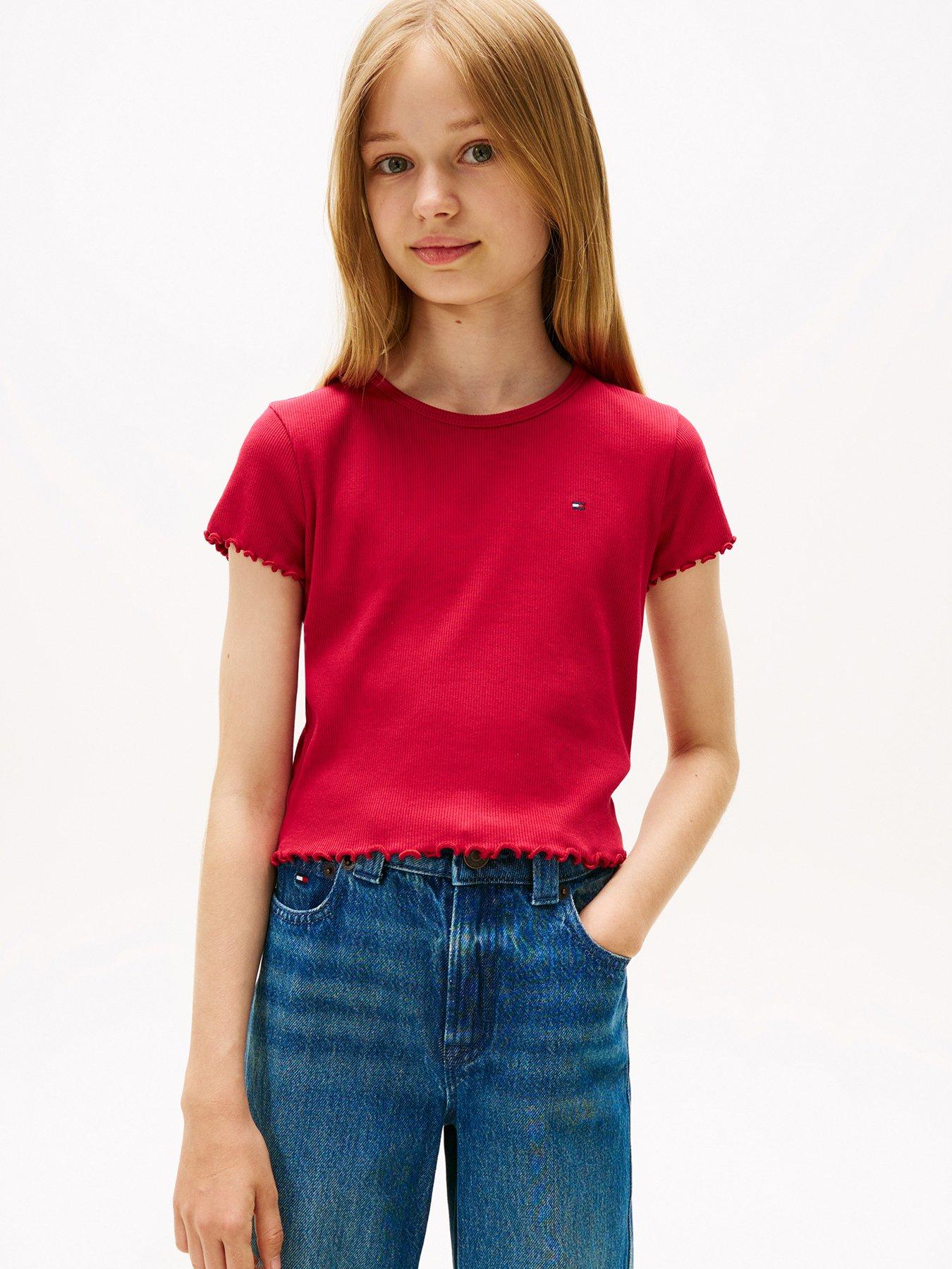 tommy-hilfiger-girls-essential-short-sleeve-rib-top-ruby-rhubarb