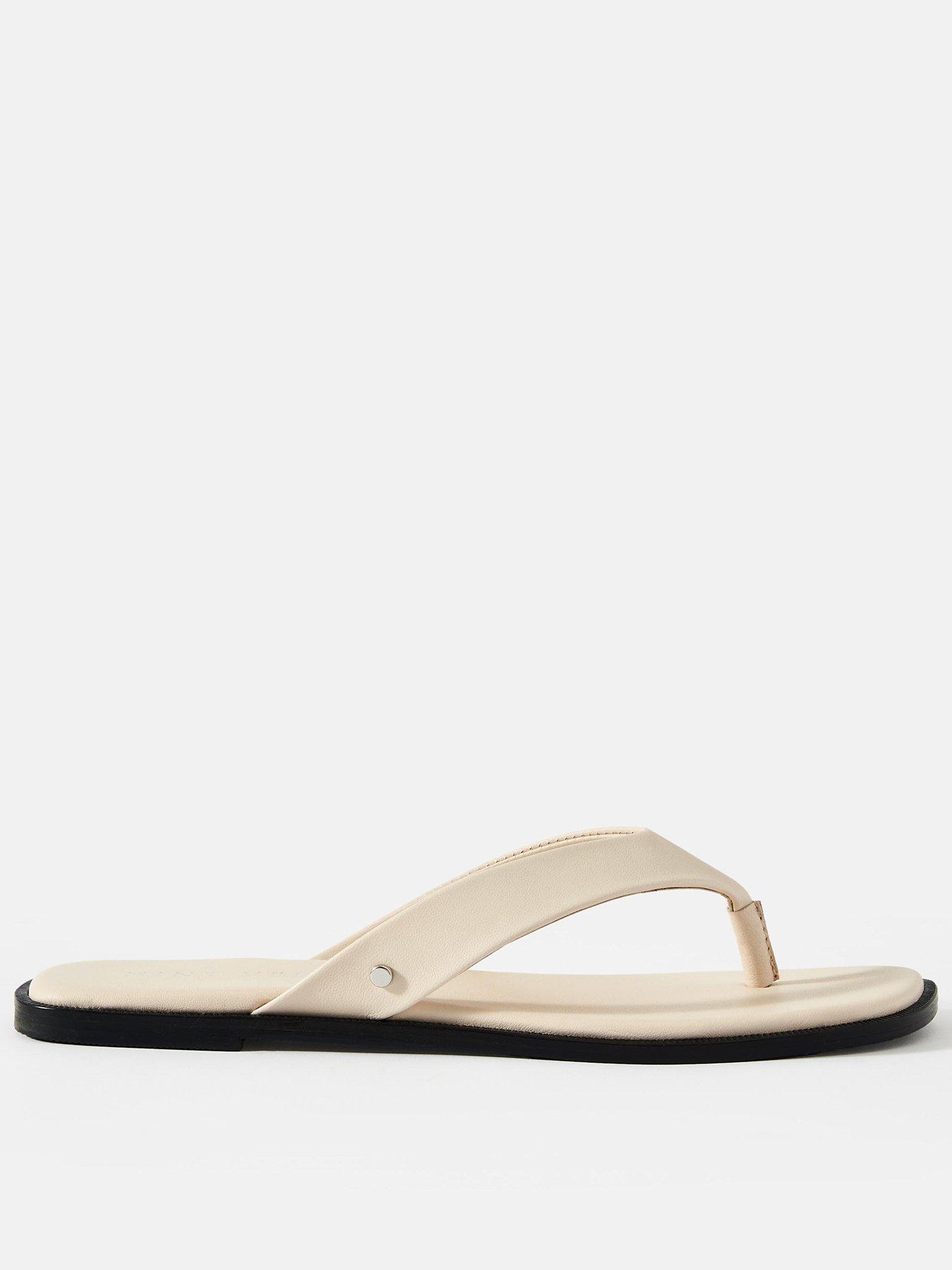 Image 1 of 6 of Mint Velvet Lula Flip Flop - Cream