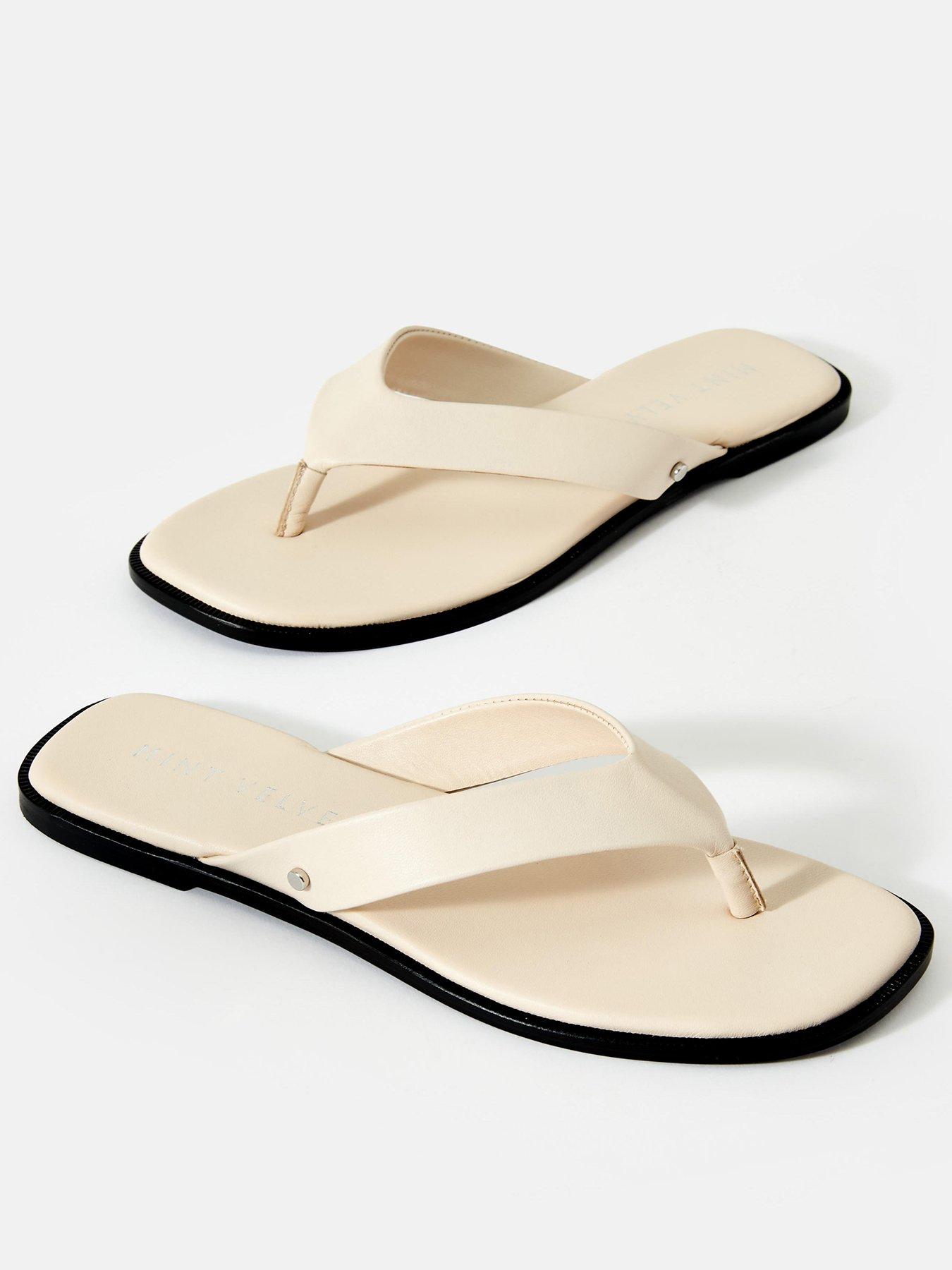 Image 3 of 6 of Mint Velvet Lula Flip Flop - Cream