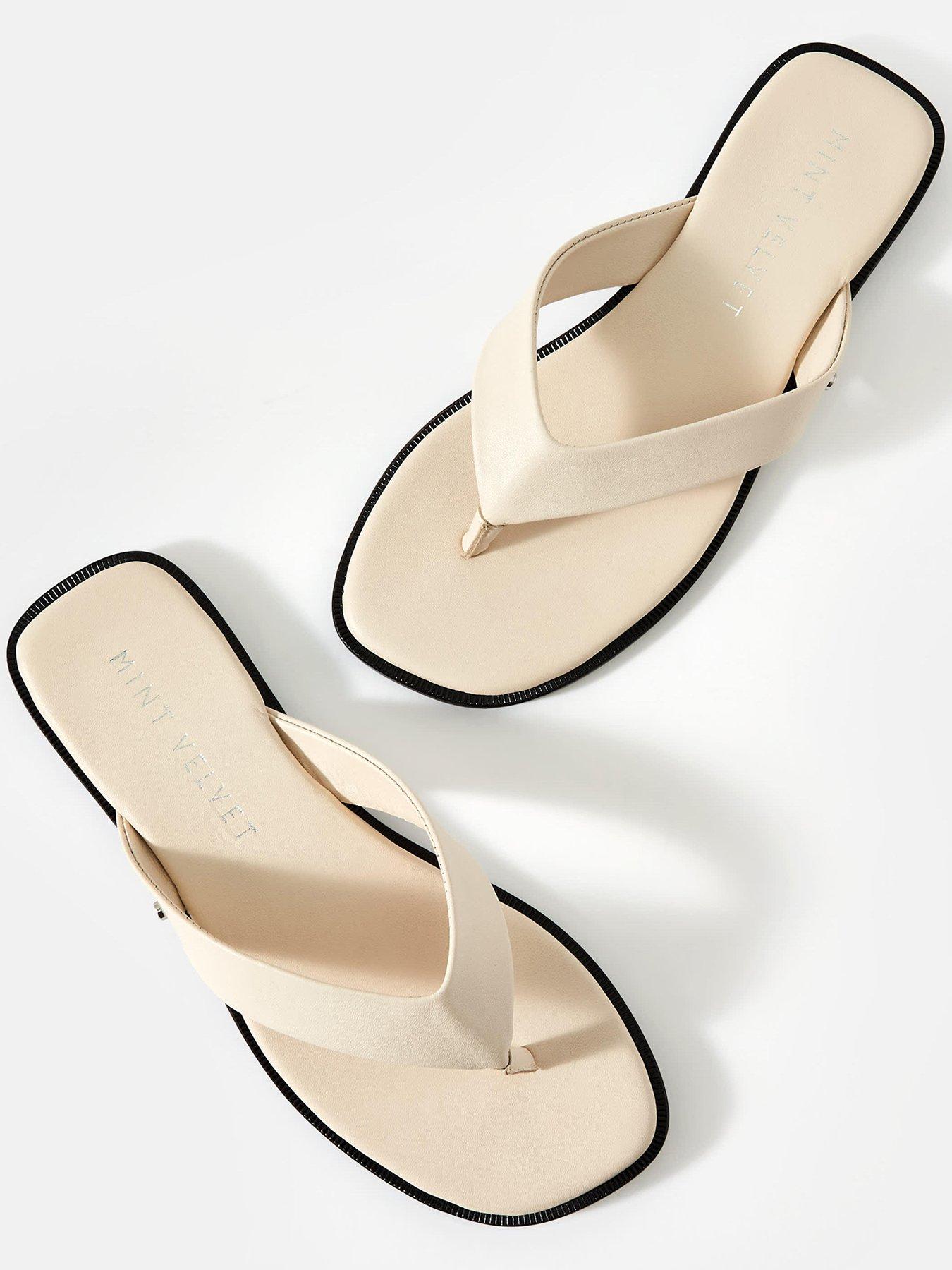Image 4 of 6 of Mint Velvet Lula Flip Flop - Cream