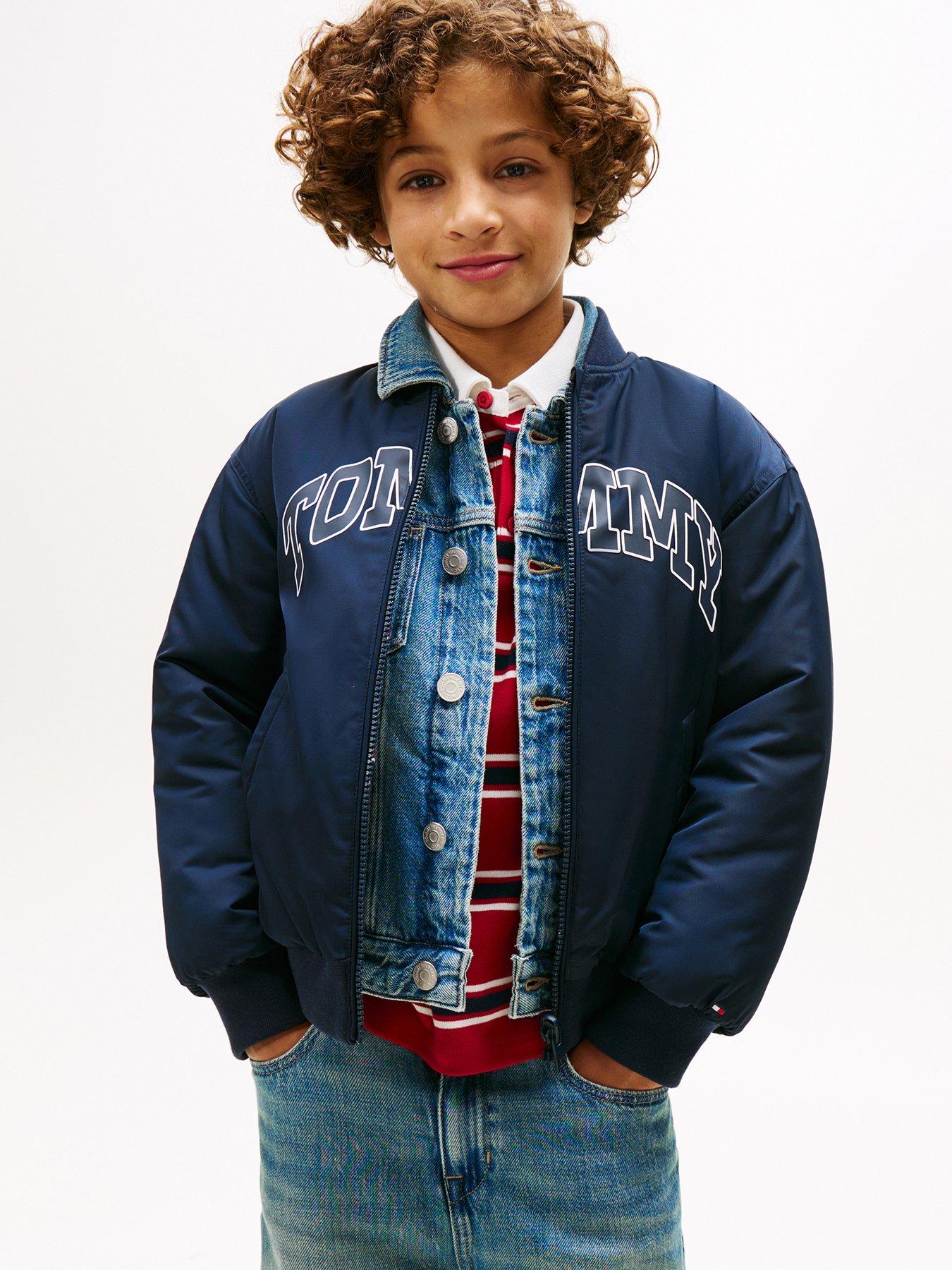 Tommy Hilfiger Boys Varsity Reversible Bomber - Night Navy