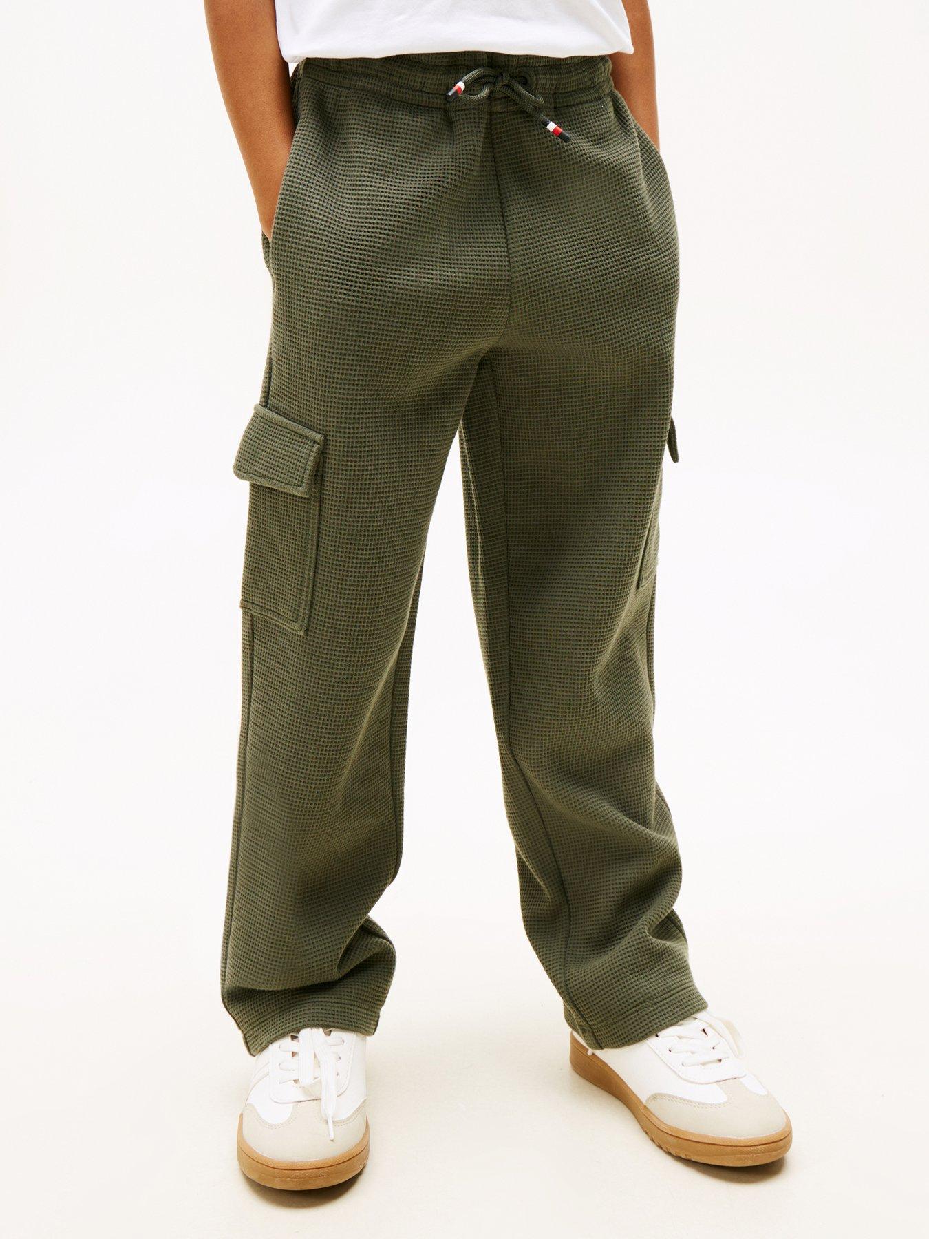tommy-hilfiger-boys-texture-cargo-sweatpants-green