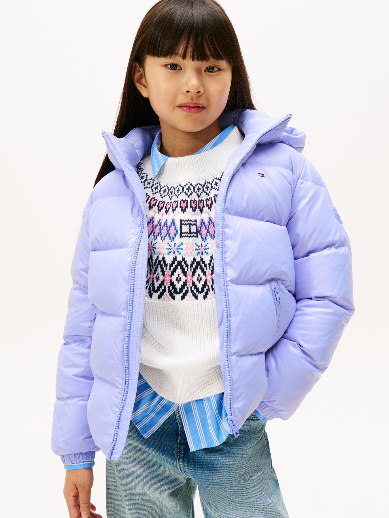 Image 1 of 5 of Tommy Hilfiger Girls Essential Down Jacket - Vintage Iris