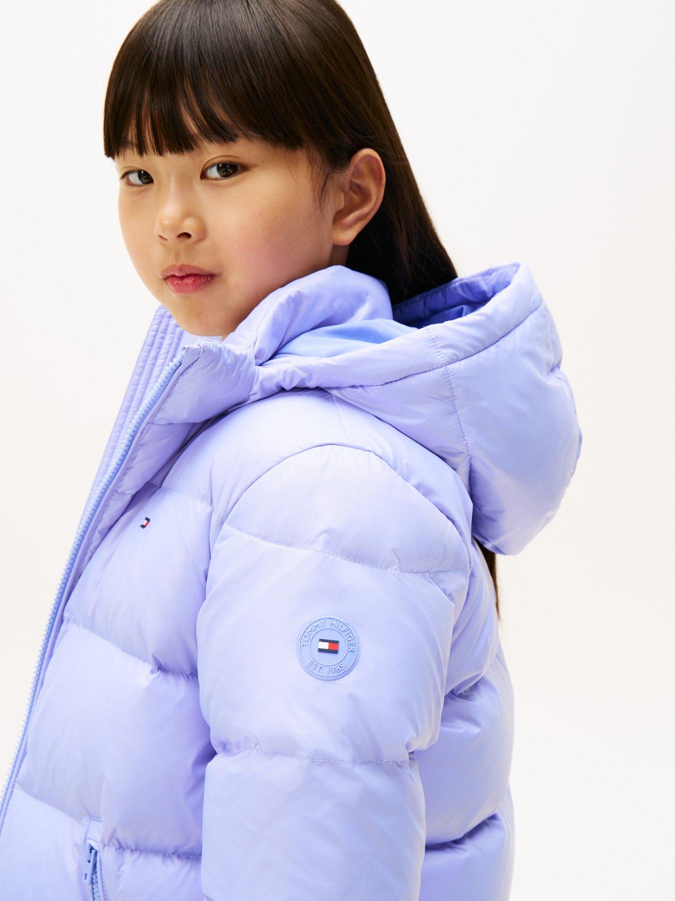 Image 4 of 5 of Tommy Hilfiger Girls Essential Down Jacket - Vintage Iris