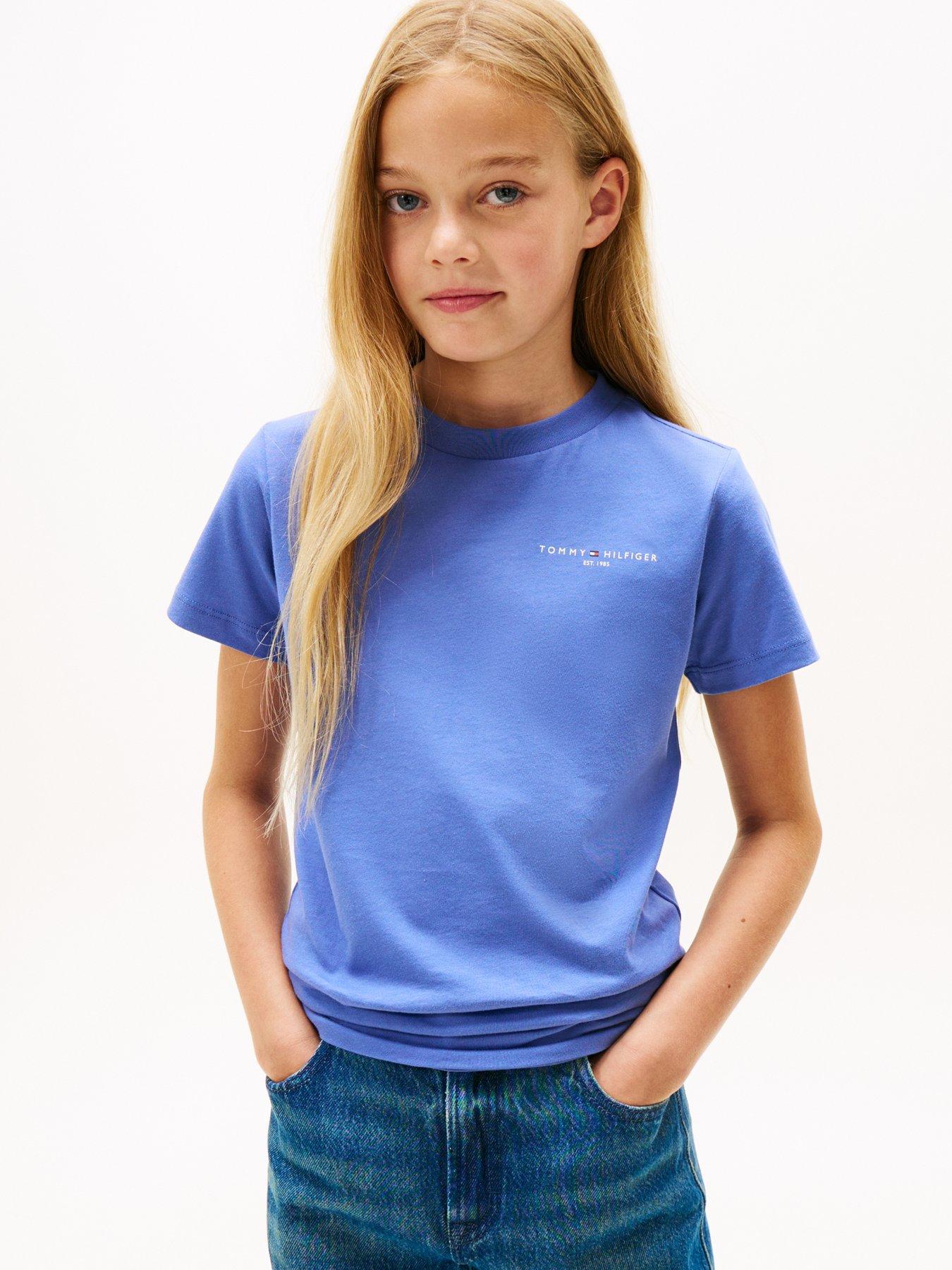 Tommy Hilfiger Kids Mini Corp Short Sleeve T-Shirt - Soft Sapphire Blue