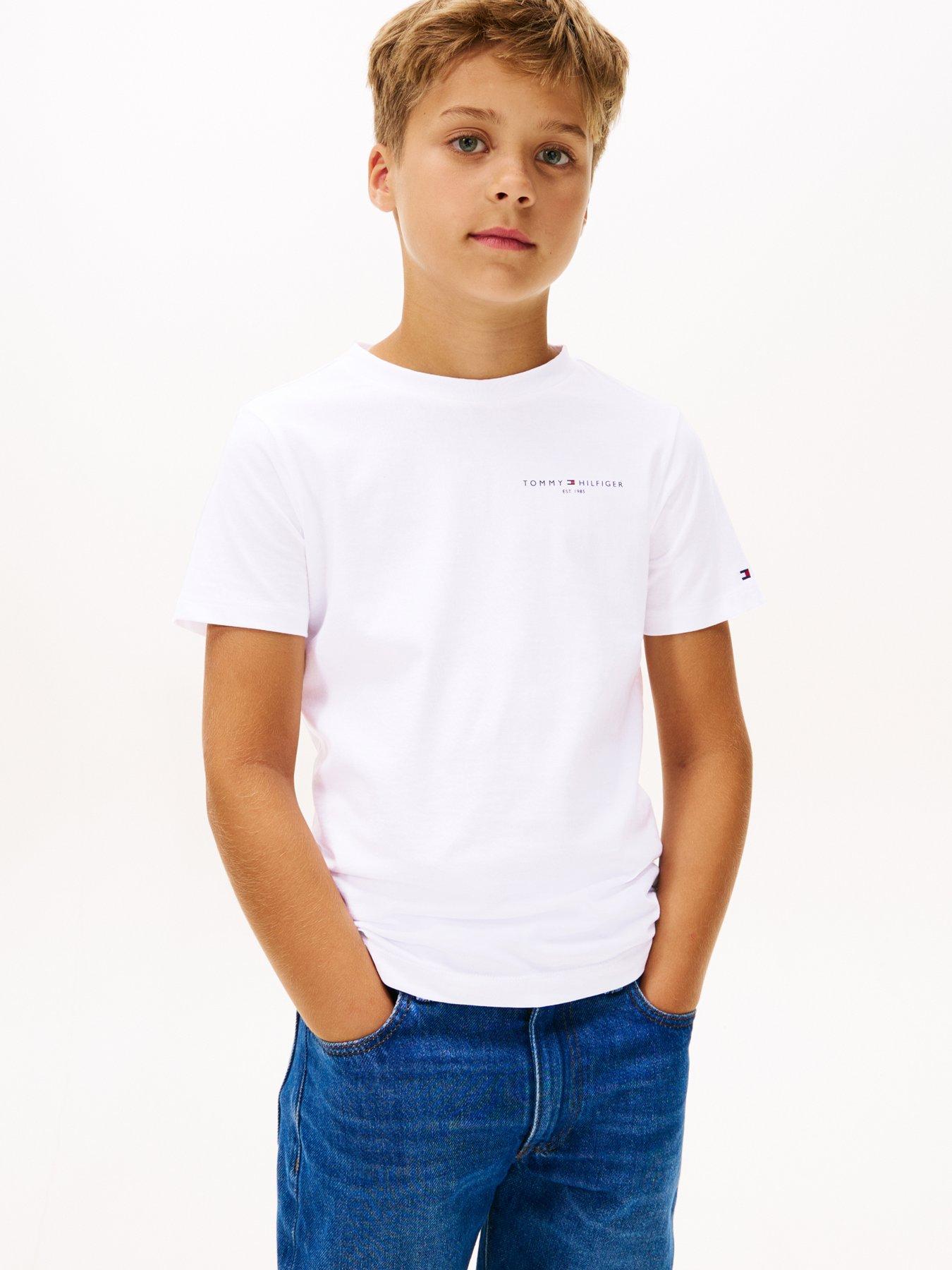 Tommy Hilfiger Boys Mini Corp Short Sleeve T-Shirt - White