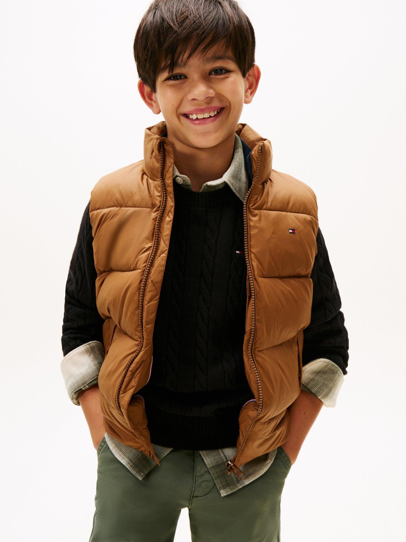 Tommy Hilfiger Boys Essential Padded Vest - Pecan Nut