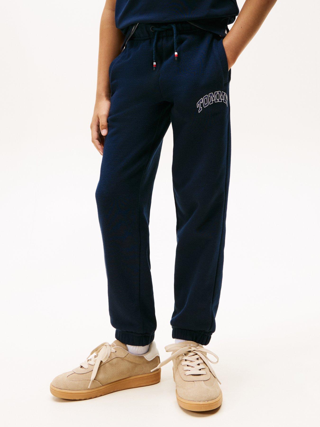 Tommy Hilfiger Boys Varsity Raised Print Sweatpants - Night Navy