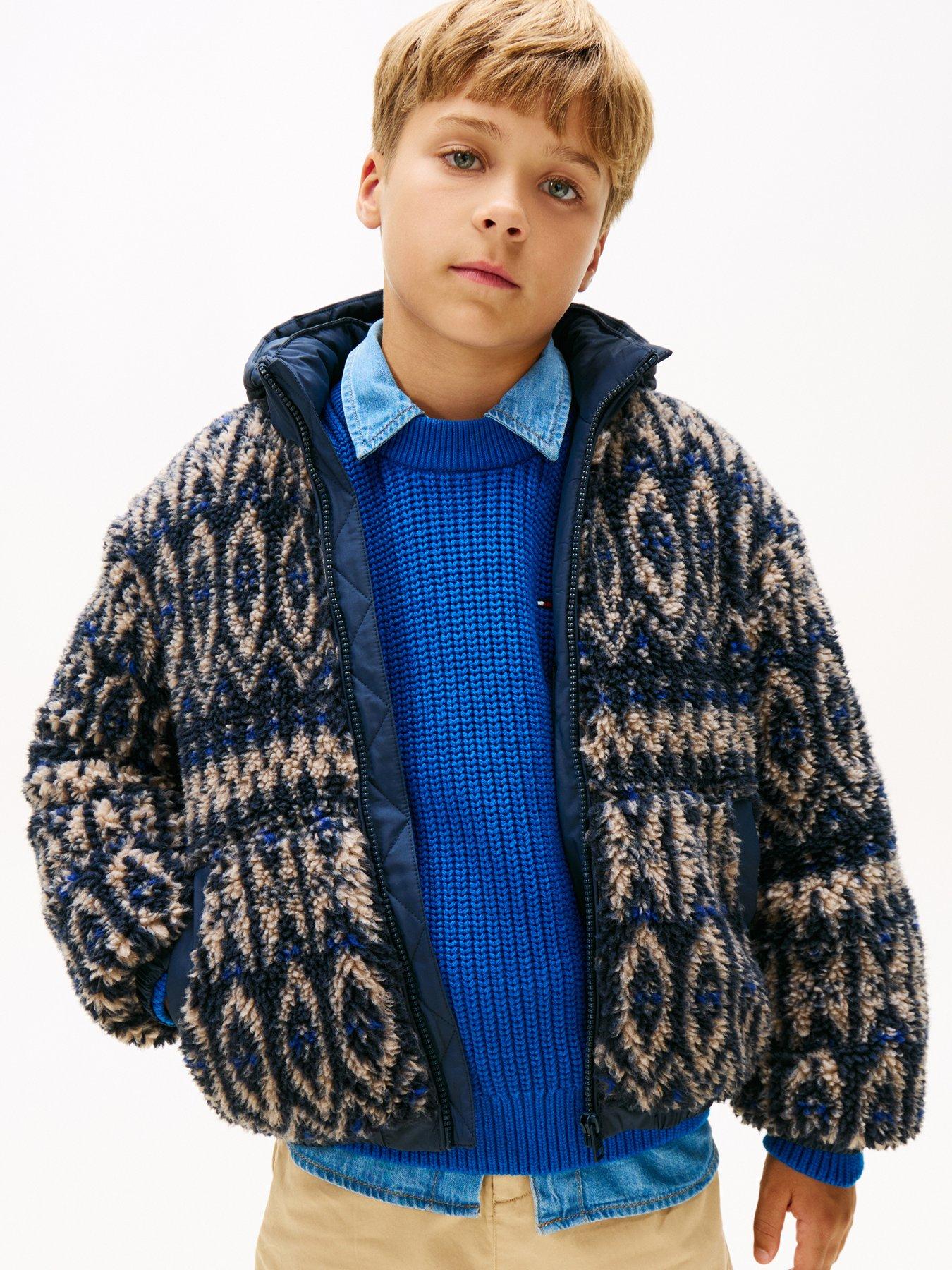 Tommy Hilfiger Boys Fairisle Teddy Jacket - Fairisle All Over Print i