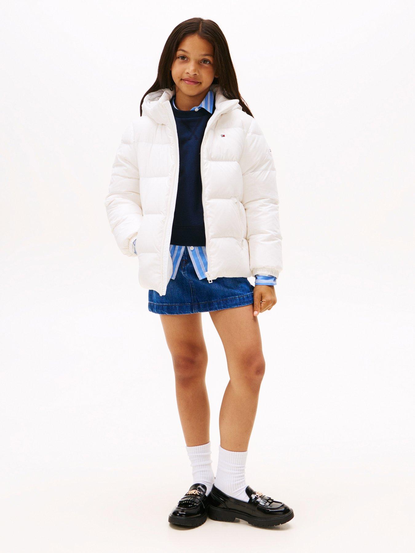 Image 3 of 5 of Tommy Hilfiger Girls Essential Down Jacket - Off White