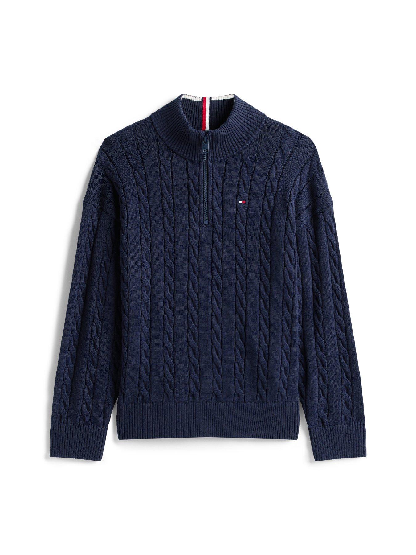tommy-hilfiger-boys-cotton-cable-half-zip-sweater-night-navydetail