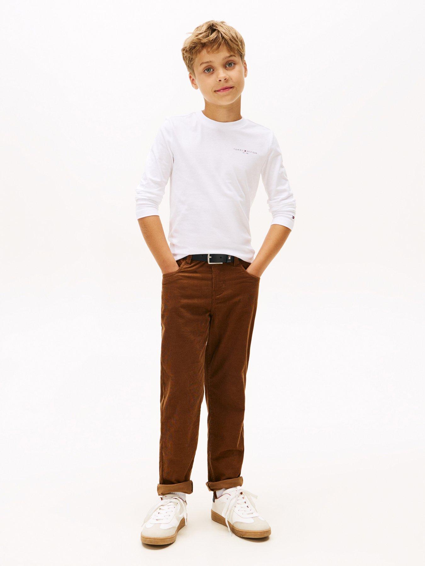 Image 2 of 4 of Tommy Hilfiger Boys Mini Corp Long Sleeve T-Shirt - White