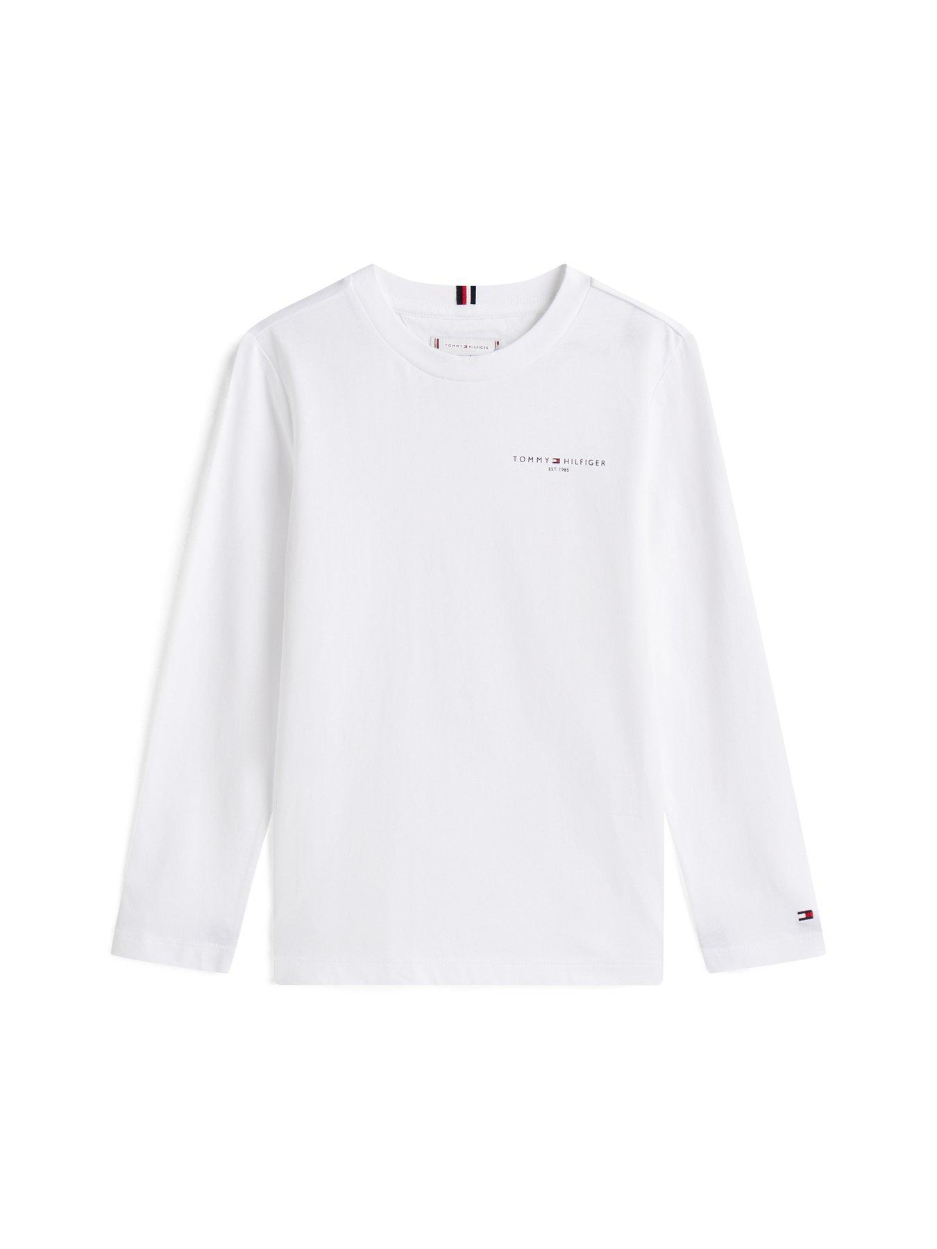 Image 4 of 4 of Tommy Hilfiger Boys Mini Corp Long Sleeve T-Shirt - White