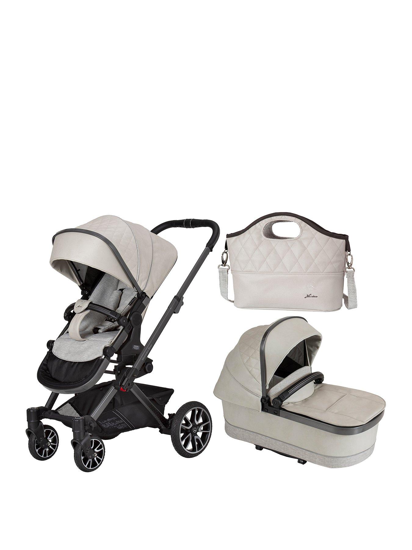 Image of Mercedes Avantgarde GTX Pushchair, Carrycot & Changing Bag Bag - Moonstone